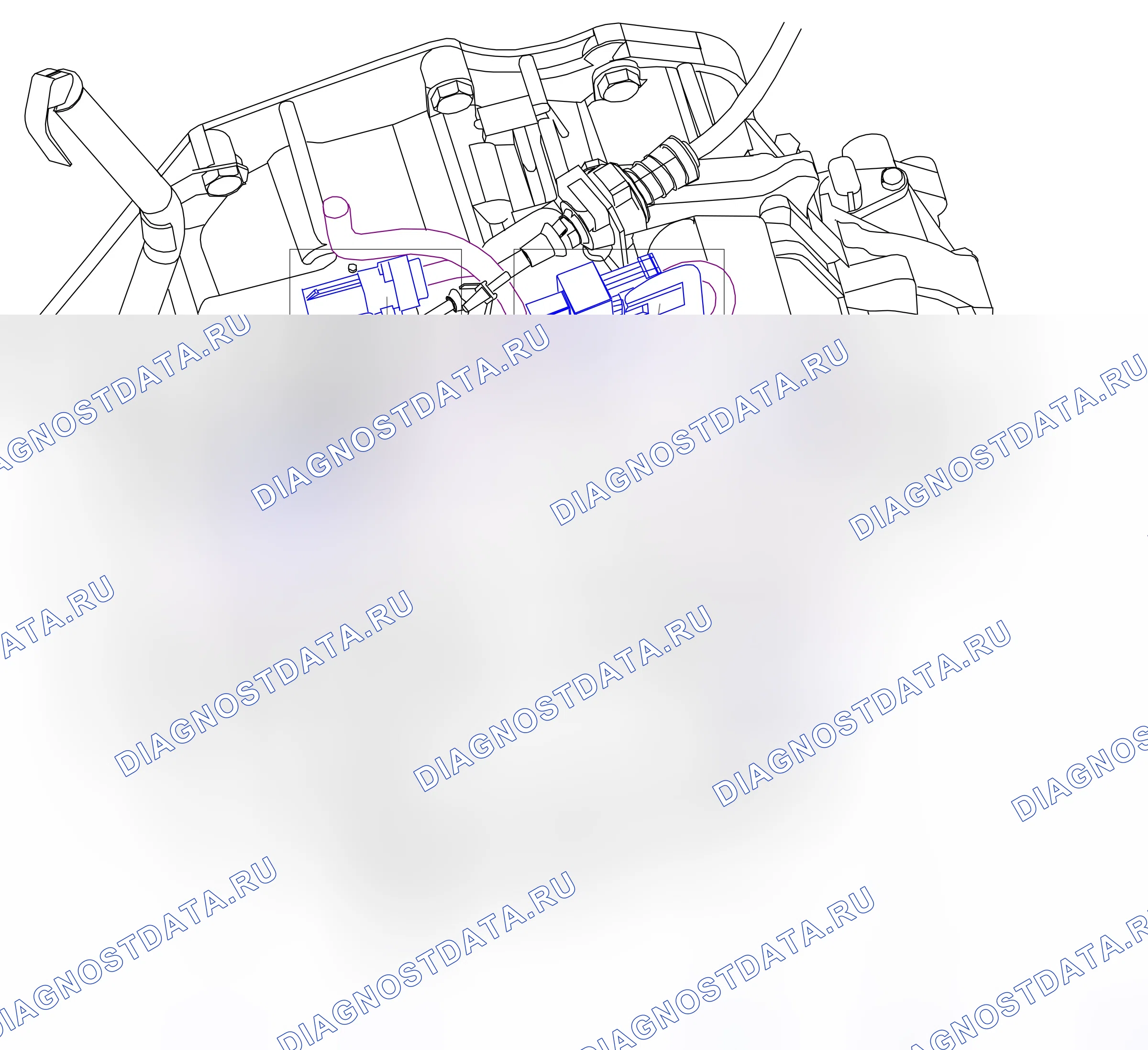 Component locations — Component locations: Power train - Automatic transmission  Automatic transmission (P6054) — Component locations: Power train - Automatic transmission  Automatic transmission (P6054). Opel Combo C (2002-2011)