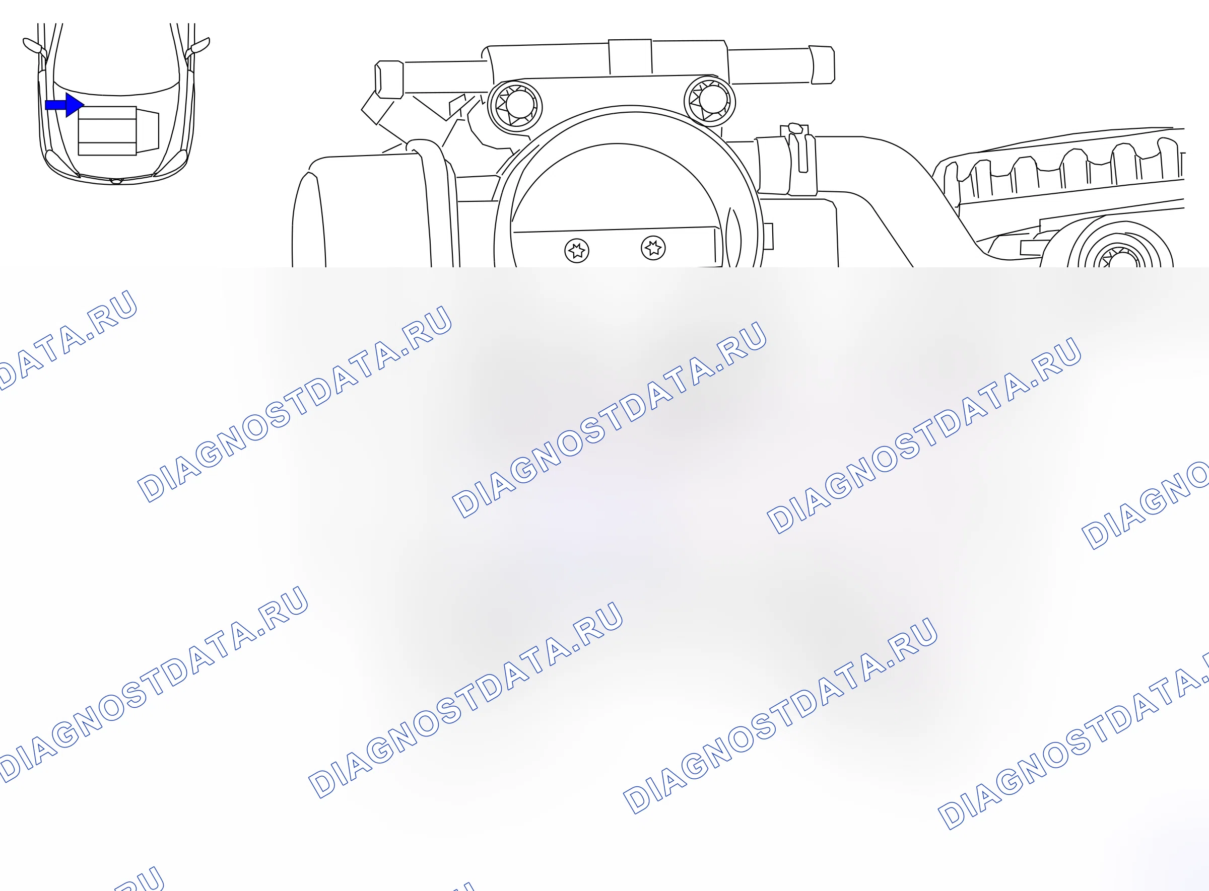 Component locations — Component locations: Power train - Engine, intake side  Engine Z16SE   - 2 (P5614) — Component locations: Power train - Engine, intake side  Engine Z16SE   - 2 (P5614). Opel Combo C (2002-2011)