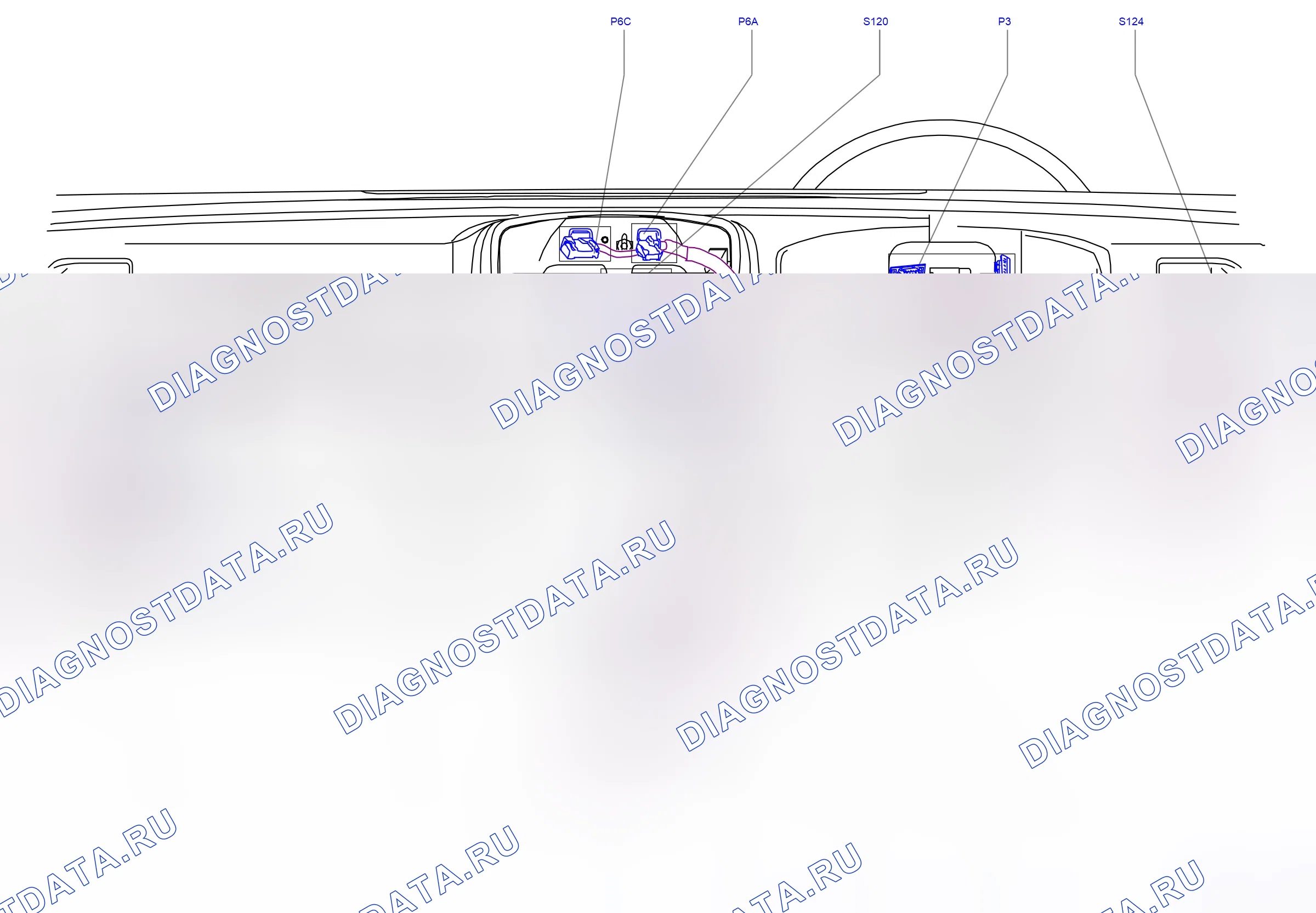 Component locations — Component locations: Passenger compartment - Behind instrument panel  Left-hand drive (P10021) — Component locations: Passenger compartment - Behind instrument panel  Left-hand drive (P10021). Opel Combo C (2002-2011)