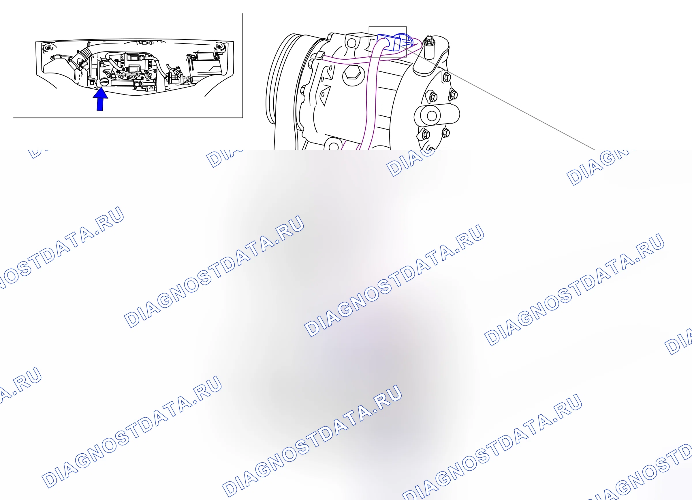 Component locations — Component locations: Power train - Engine, distribution side  Engine Z17DTH   - 2 (P8942) — Component locations: Power train - Engine, distribution side  Engine Z17DTH   - 2 (P8942). Opel Combo C (2002-2011)