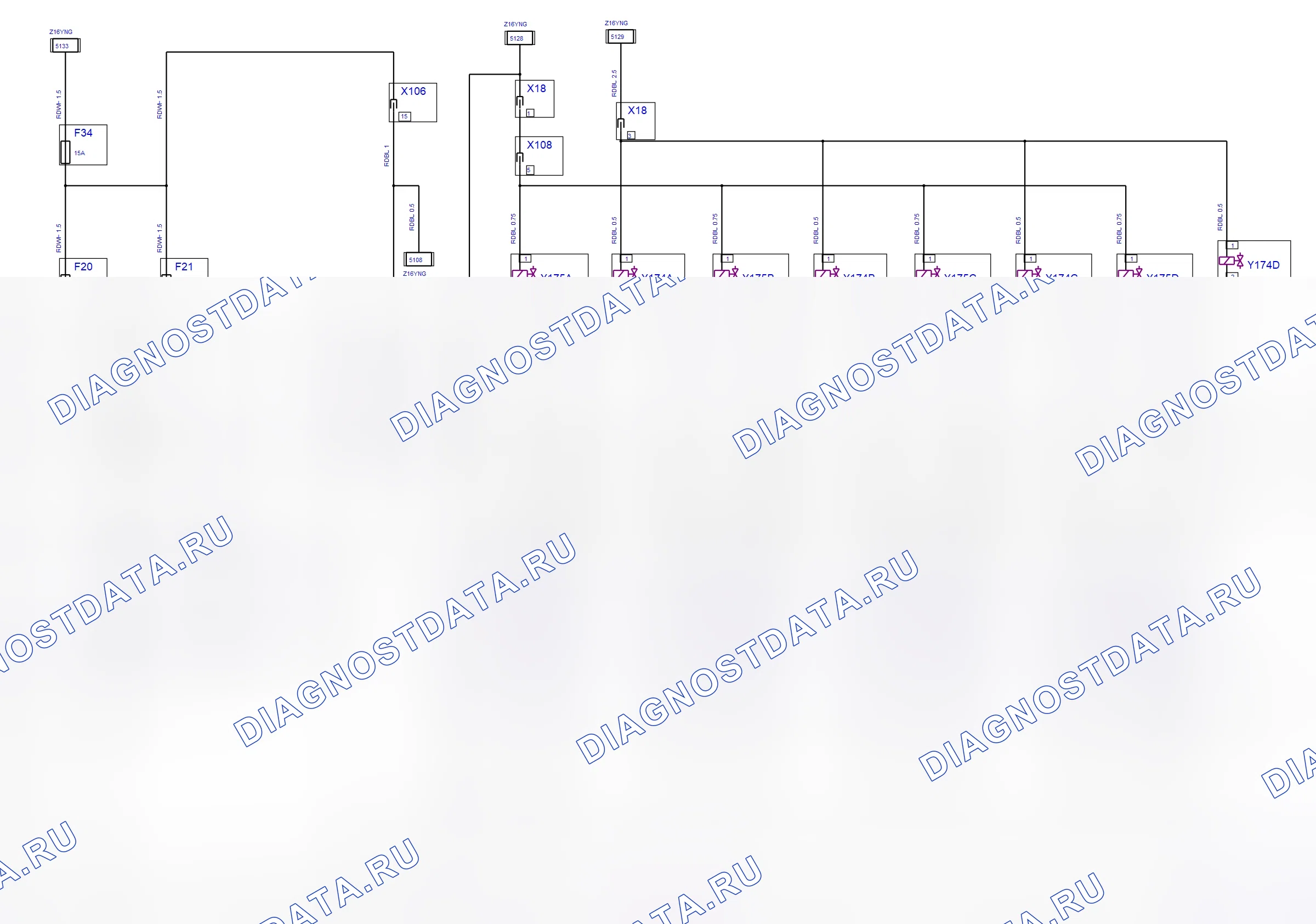 Engine System — Multec — wiring diagram (Z 16 YNG, 2007) — Multec — wiring diagram (Z 16 YNG, 2007), Diagram 3 of 3. Opel Combo C (2002-2011)