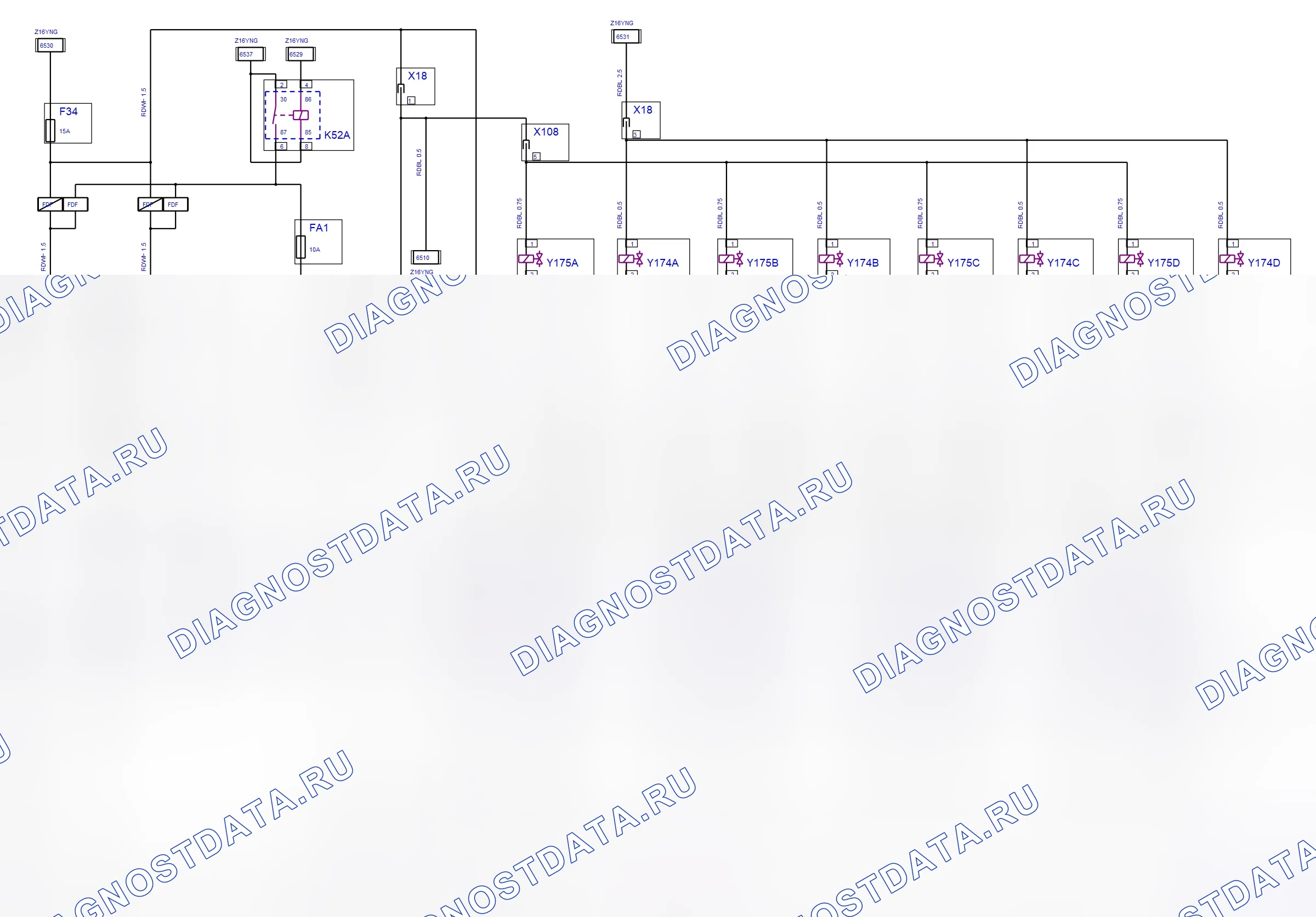Engine System — Multec — wiring diagram (Z 16 YNG, 2006) — Multec — wiring diagram (Z 16 YNG, 2006), Diagram 3 of 3. Opel Combo C (2002-2011)