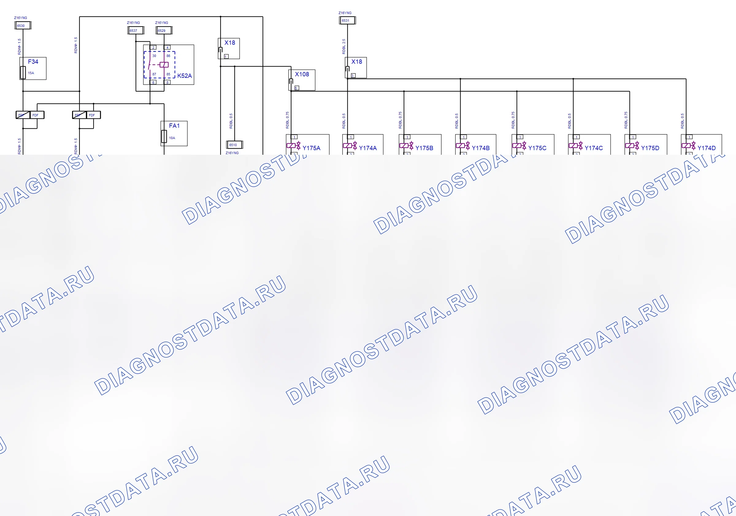 Engine System — Multec — wiring diagram (Z 16 YNG, 2005) — Multec — wiring diagram (Z 16 YNG, 2005), Diagram 3 of 3. Opel Combo C (2002-2011)
