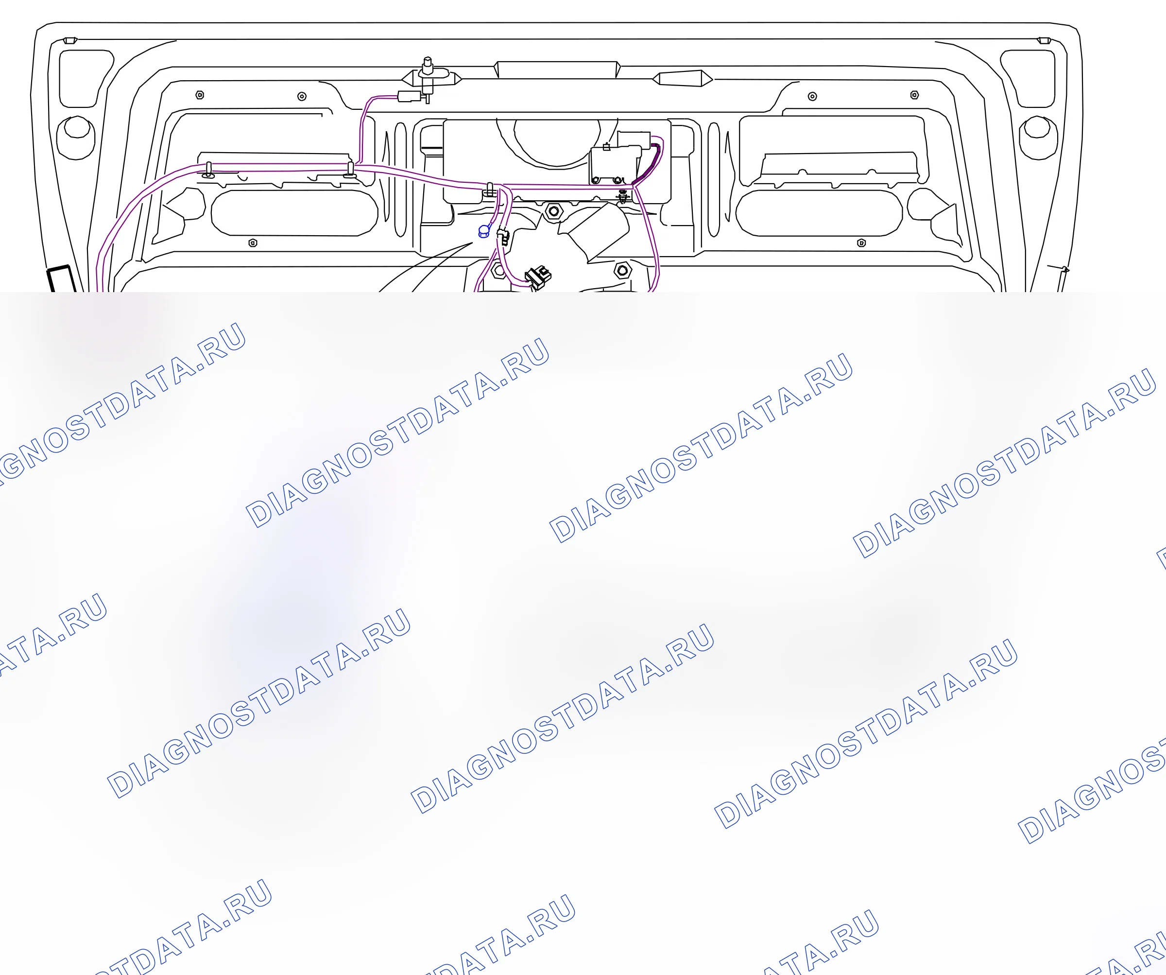 Ground points — Ground points: Tailgate (P6011) — Ground points: Tailgate (P6011). Opel Combo C (2002-2011)