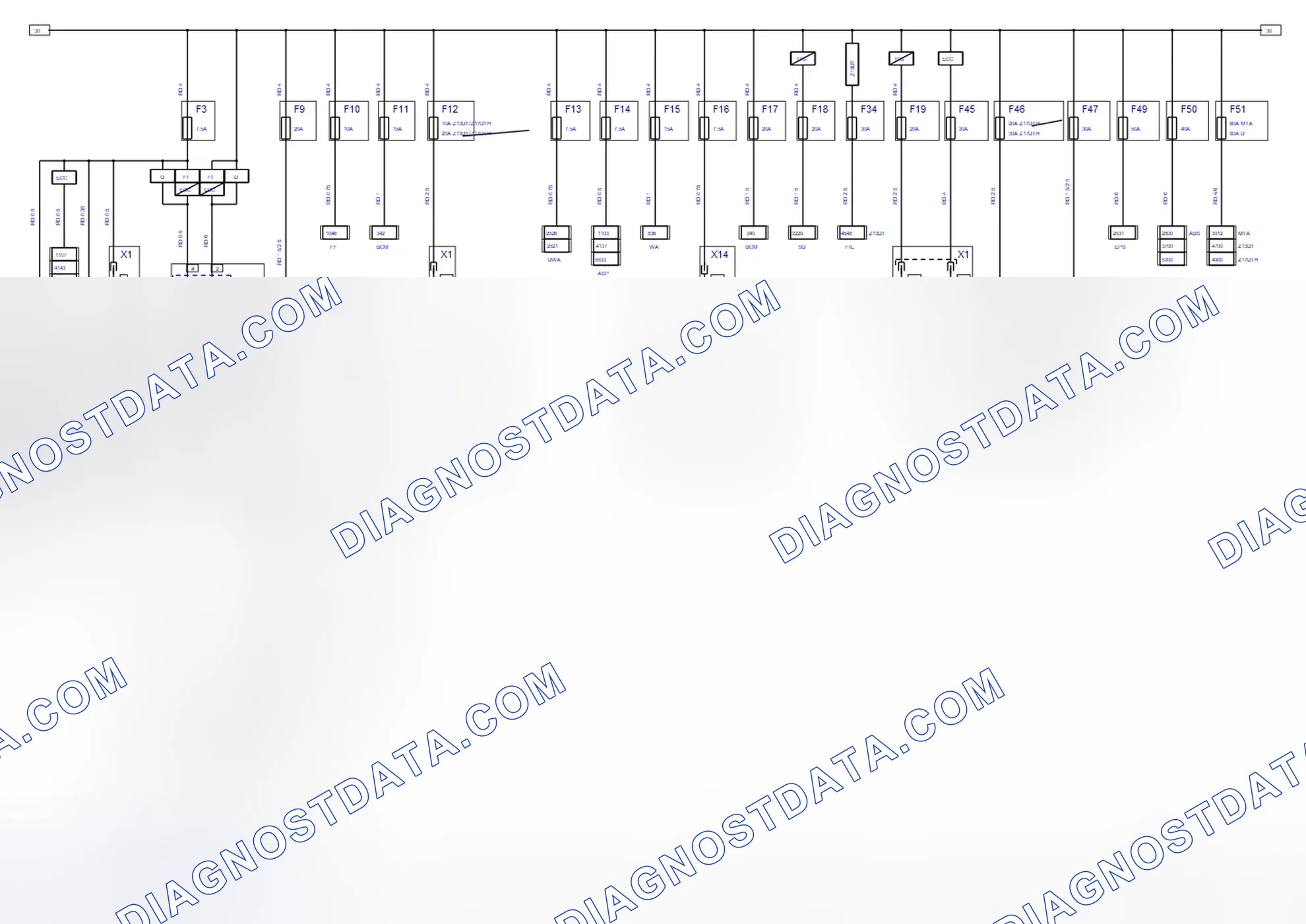Systém karosérie — Rozvod napětí (2006) — Rozvod napětí (2006), Diagram 2 of 2. Opel Combo C (2002-2011)