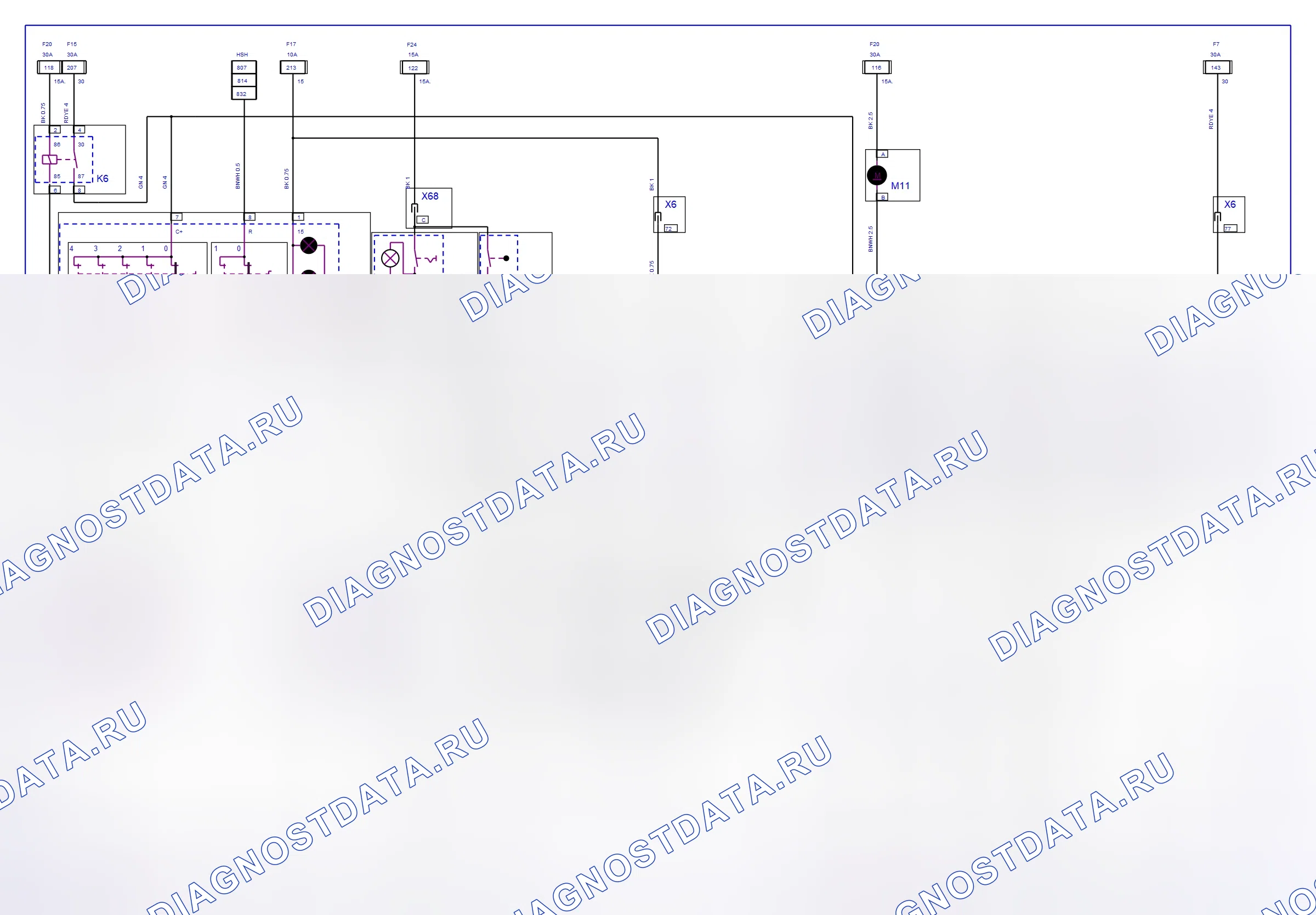 Engine System — Engine Cooling — wiring diagram (1997-2000) — Engine Cooling — wiring diagram (1997-2000), Diagram 1 of 3. Opel Corsa B (1993-2000)