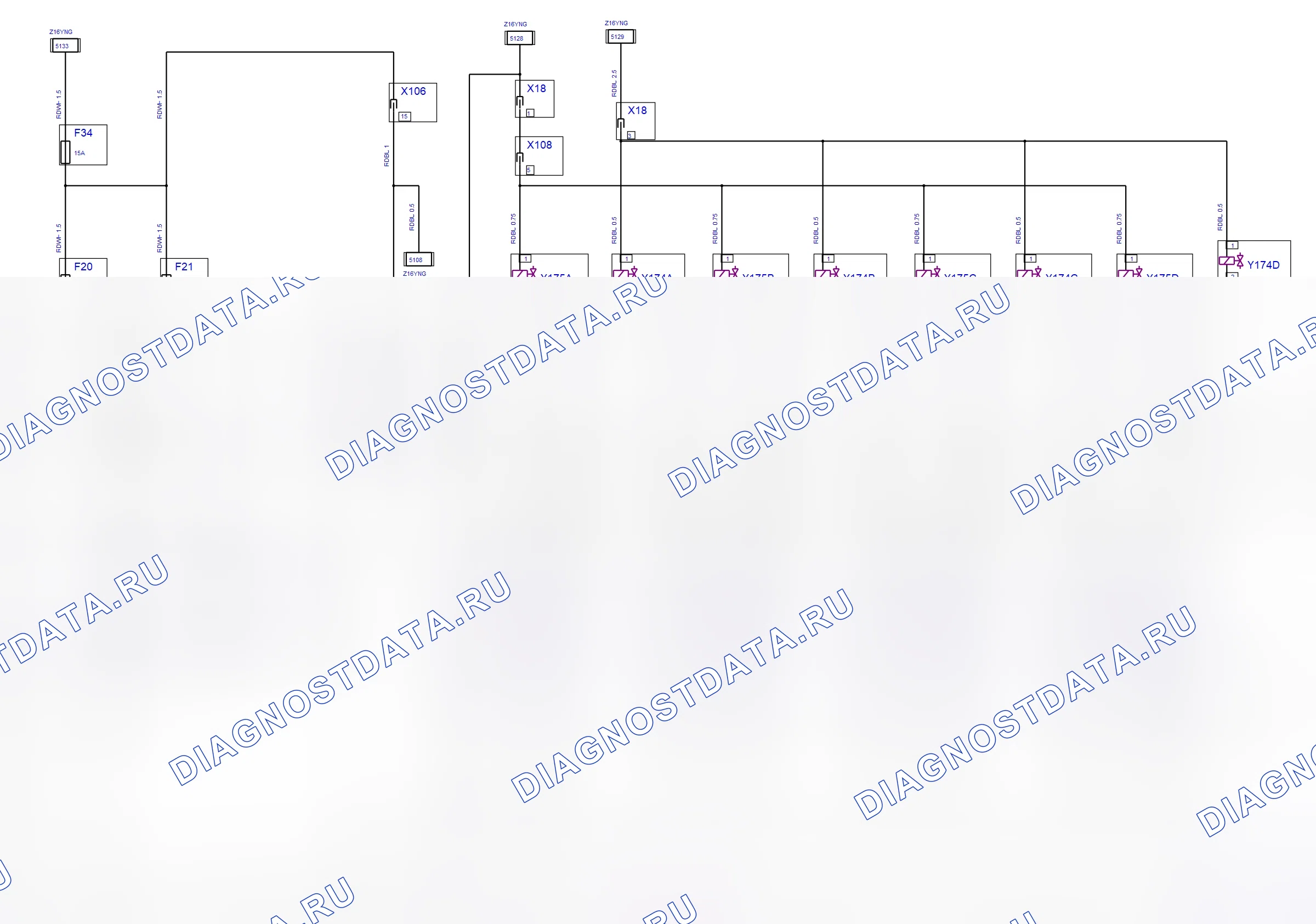 Engine System — Multec — wiring diagram (2007) — Multec — wiring diagram (2007), Diagram 3 of 3. Opel Corsa C (2001-2011)