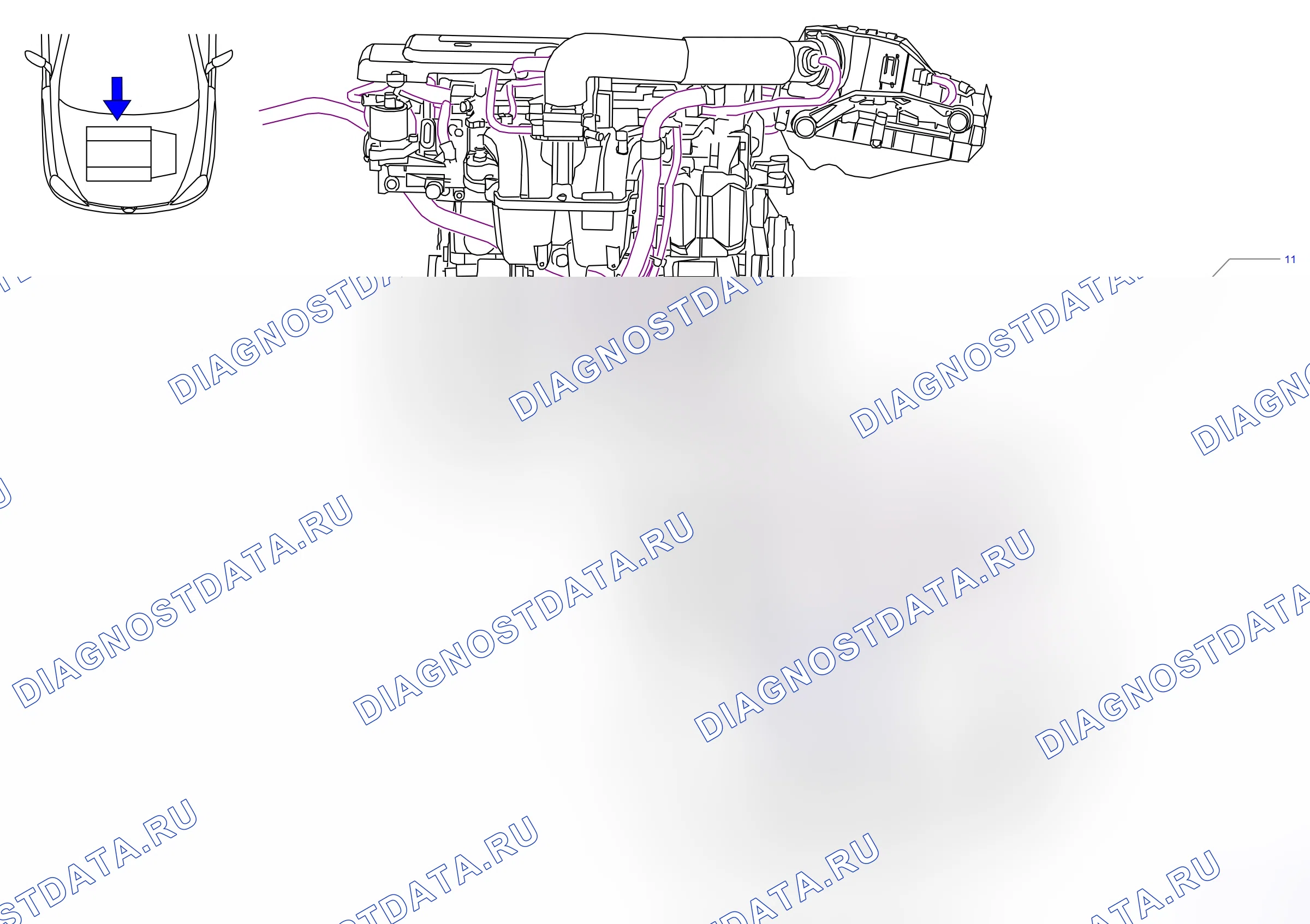 Ground points — Ground points: Engine  Z14XE/Z18XE engines (P6017) — Ground points: Engine  Z14XE/Z18XE engines (P6017). Opel Corsa C (2001-2011)