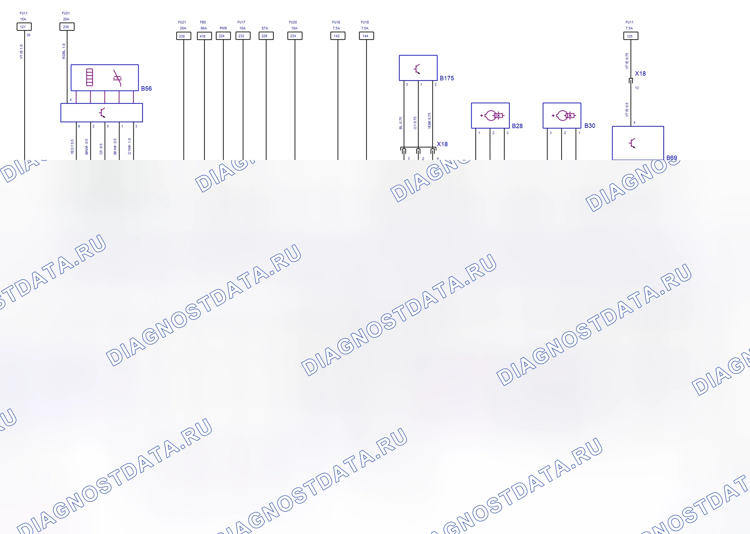Engine System — Diesel — wiring diagram (2010) — Diesel — wiring diagram (2010), Diagram 3 of 3. Opel Corsa D (2007-2011)