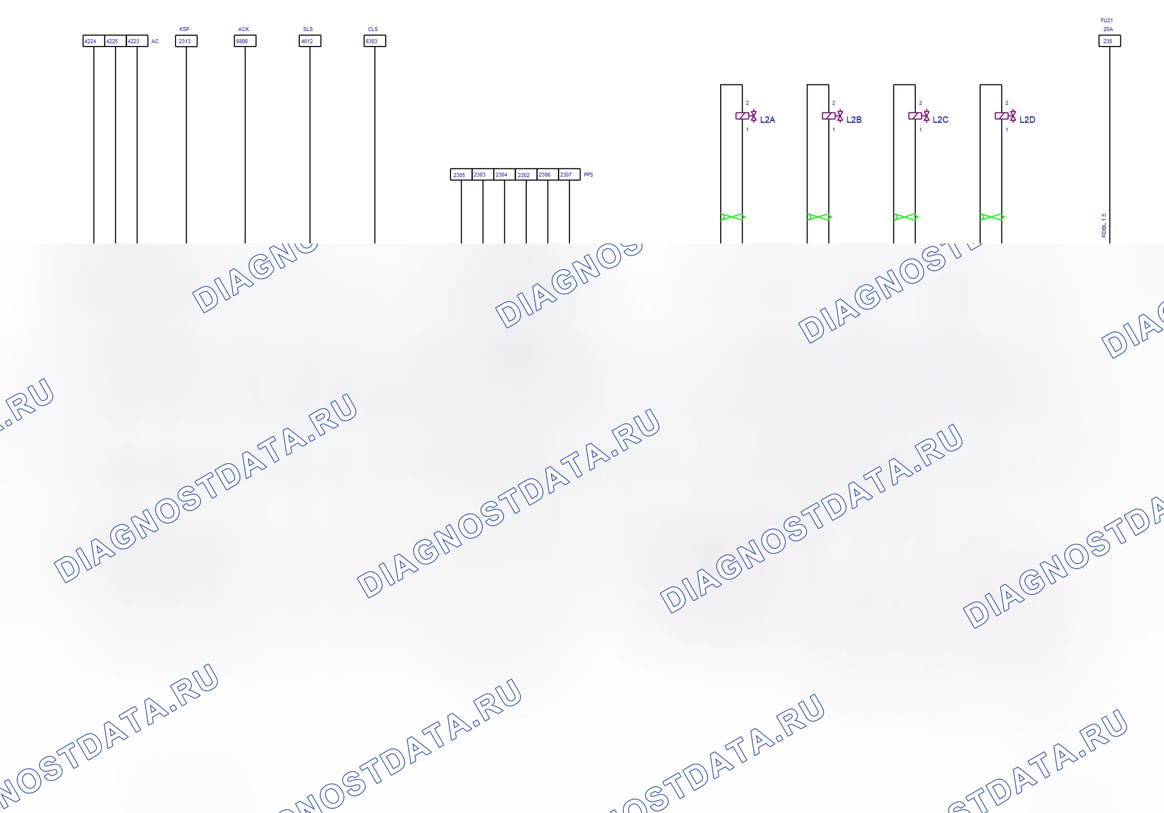 Engine System — Diesel — wiring diagram (2010) — Diesel — wiring diagram (2010), Diagram 2 of 3. Opel Corsa D (2007-2011)