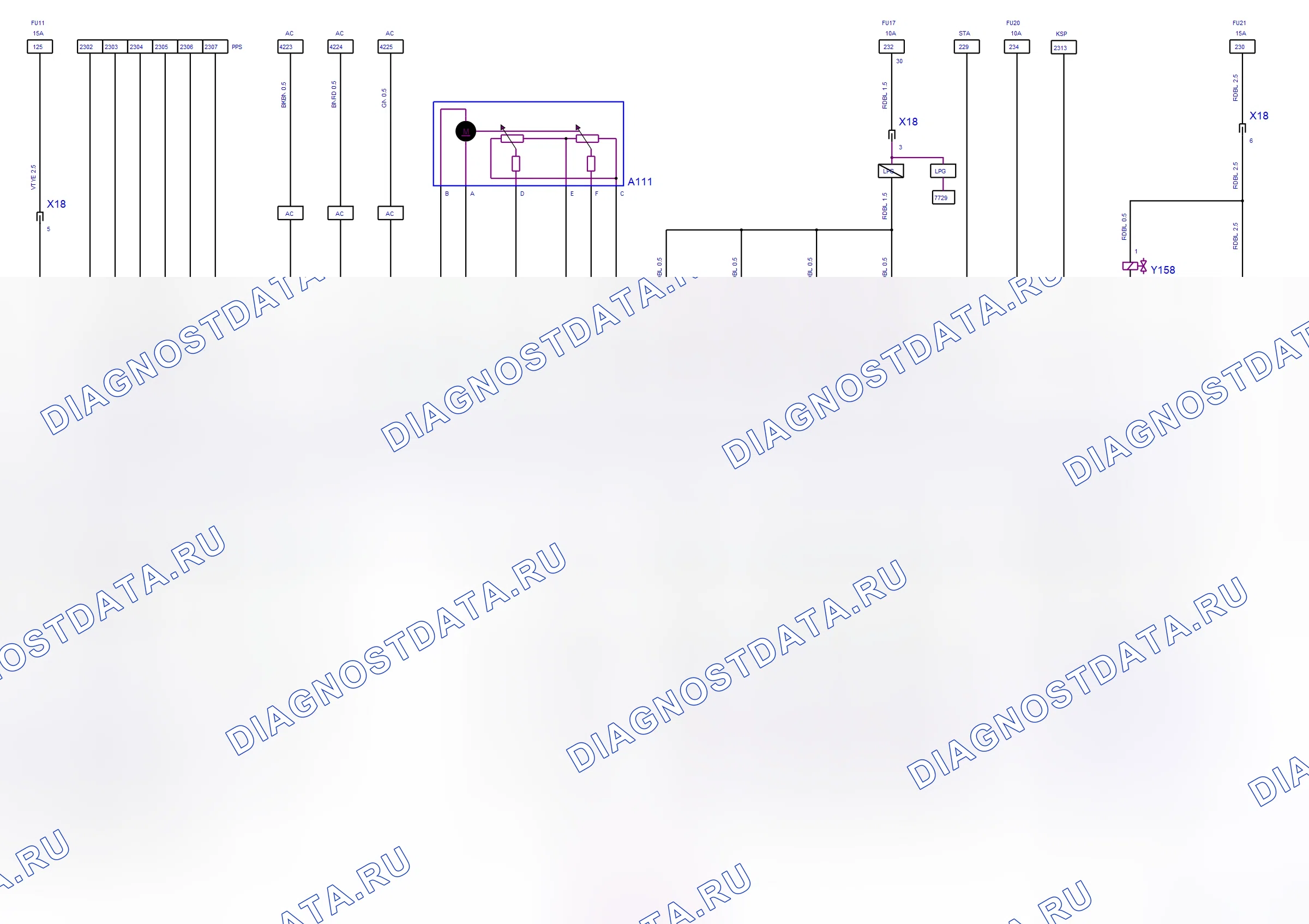 Engine System — Motronic — wiring diagram (2011) — Motronic — wiring diagram (2011), Diagram 6 of 11. Opel Corsa D (2007-2011)