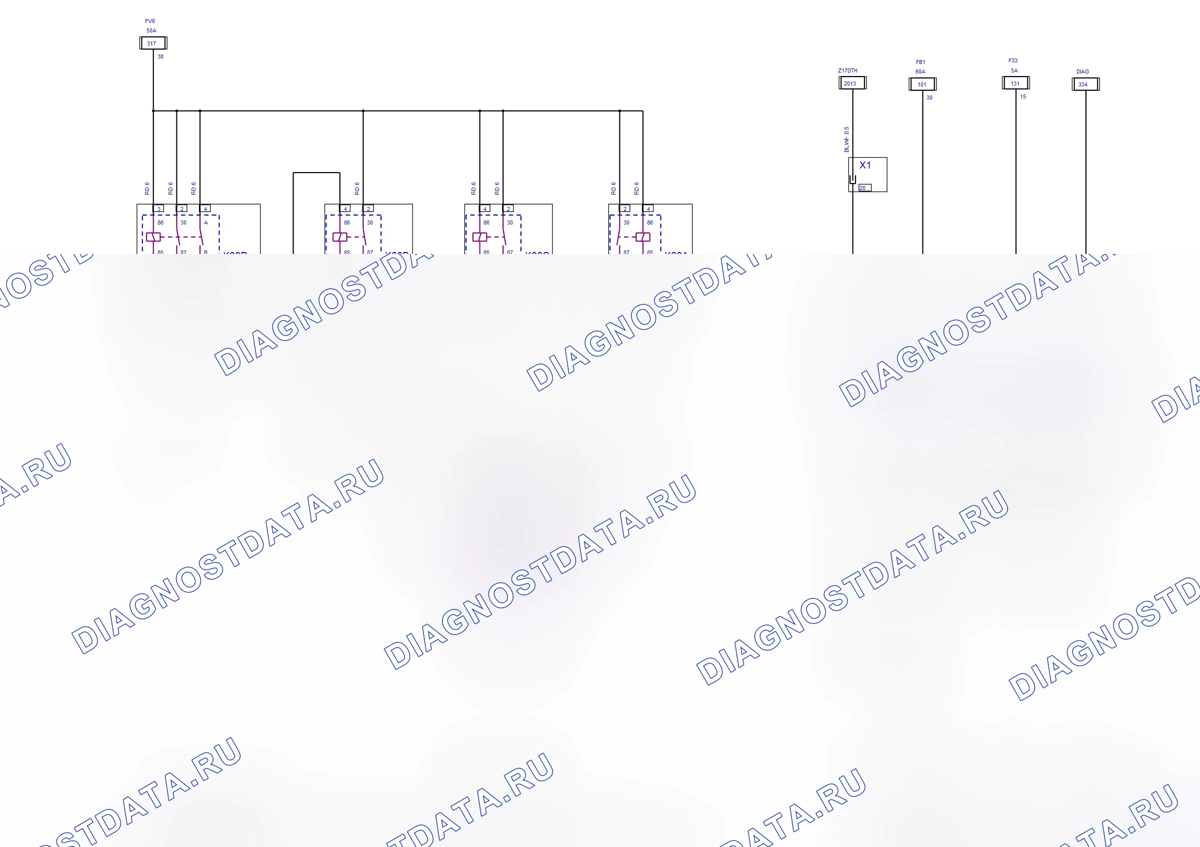 Engine System — Engine Cooling — wiring diagram (Z 17 DTH, 2007) — Engine Cooling — wiring diagram (Z 17 DTH, 2007). Opel Meriva A (2003-2011)