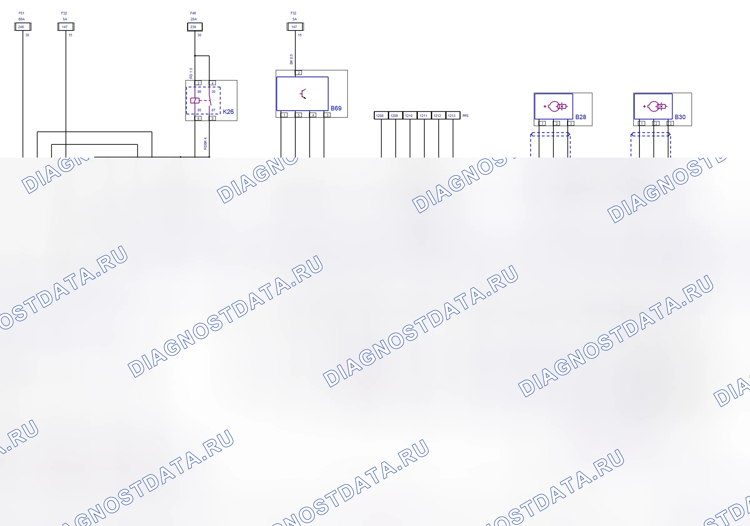 Engine System — Diesel — wiring diagram (2008) — Diesel — wiring diagram (2008), Diagram 1 of 2. Opel Tigra B (2004-2011)