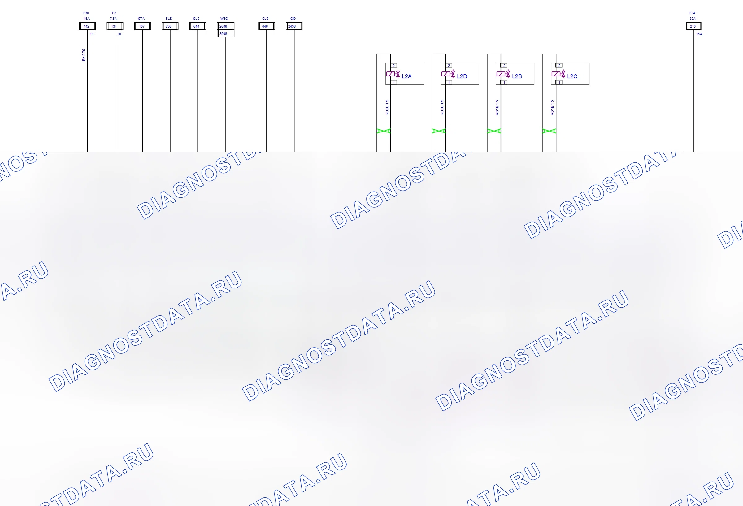 Engine System — Diesel — wiring diagram (2007) — Diesel — wiring diagram (2007), Diagram 2 of 2. Opel Tigra B (2004-2011)