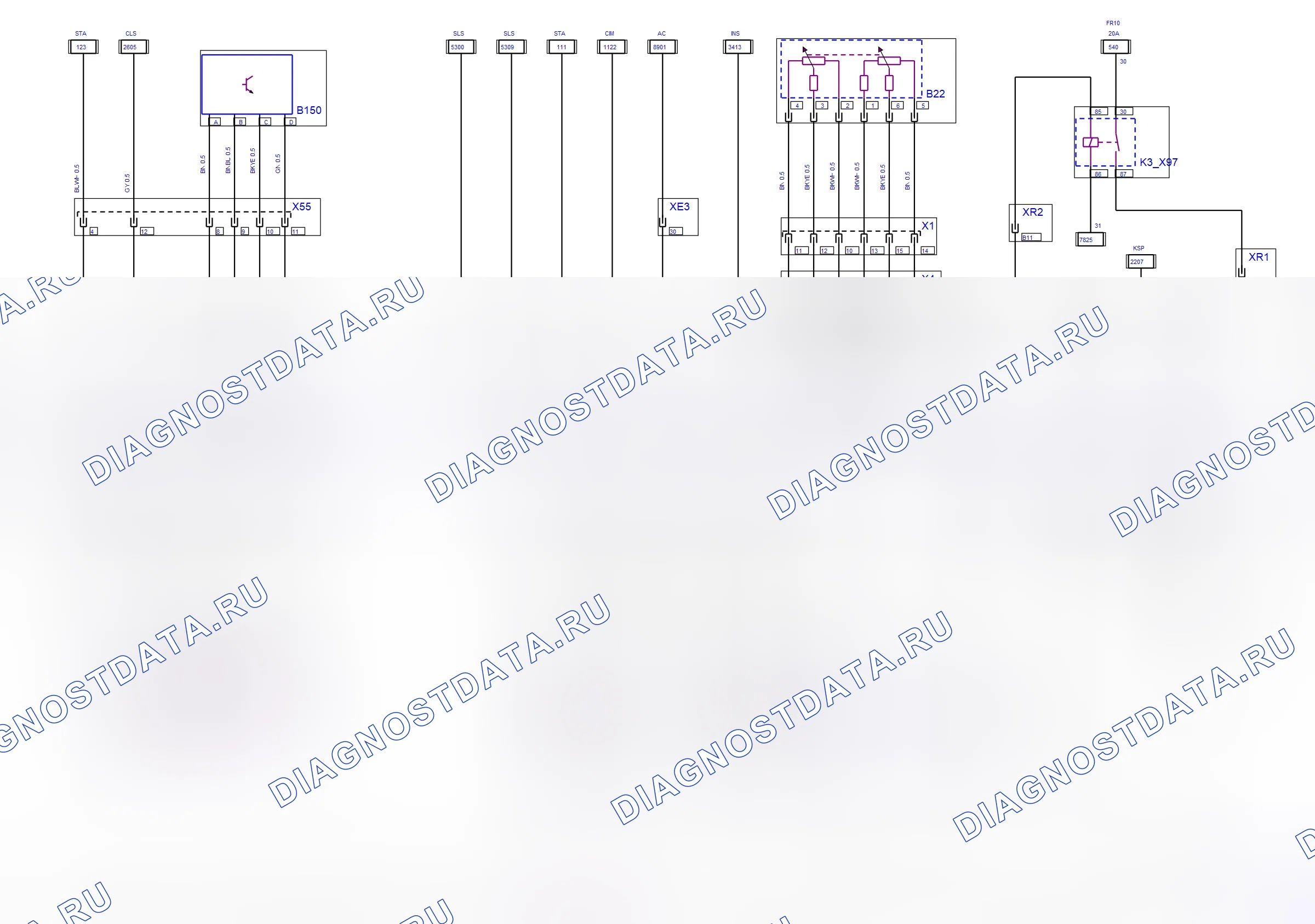 Engine System — Trionic — wiring diagram (Z 20 NET, 2007) — Trionic — wiring diagram (Z 20 NET, 2007), Diagram 2 of 2. Opel Vectra C (2002-2008)
