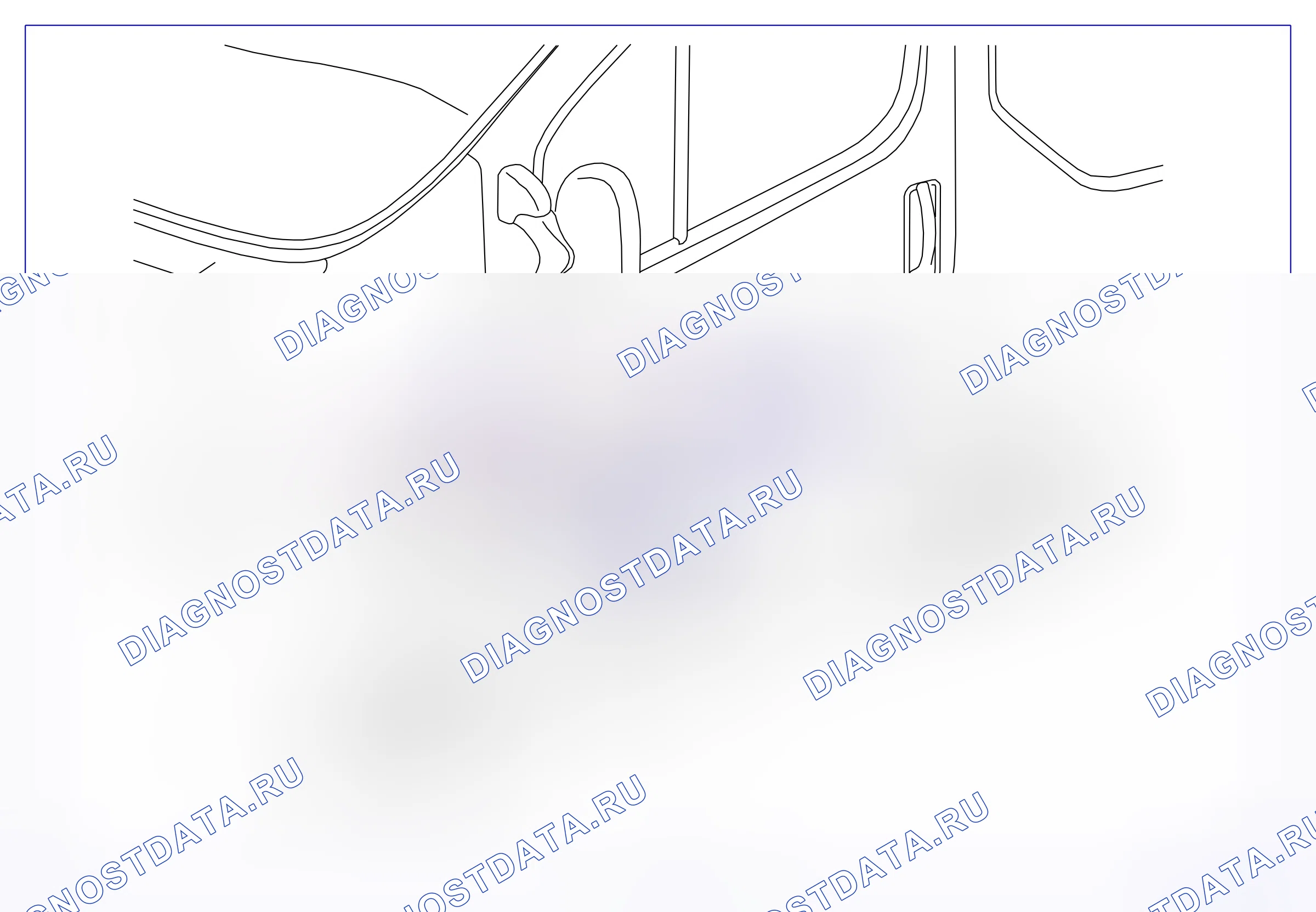 Component locations — Component locations: Passenger compartment - Under floor, front (P2896) — Component locations: Passenger compartment - Under floor, front (P2896). Opel Vivaro A (2001-2011)