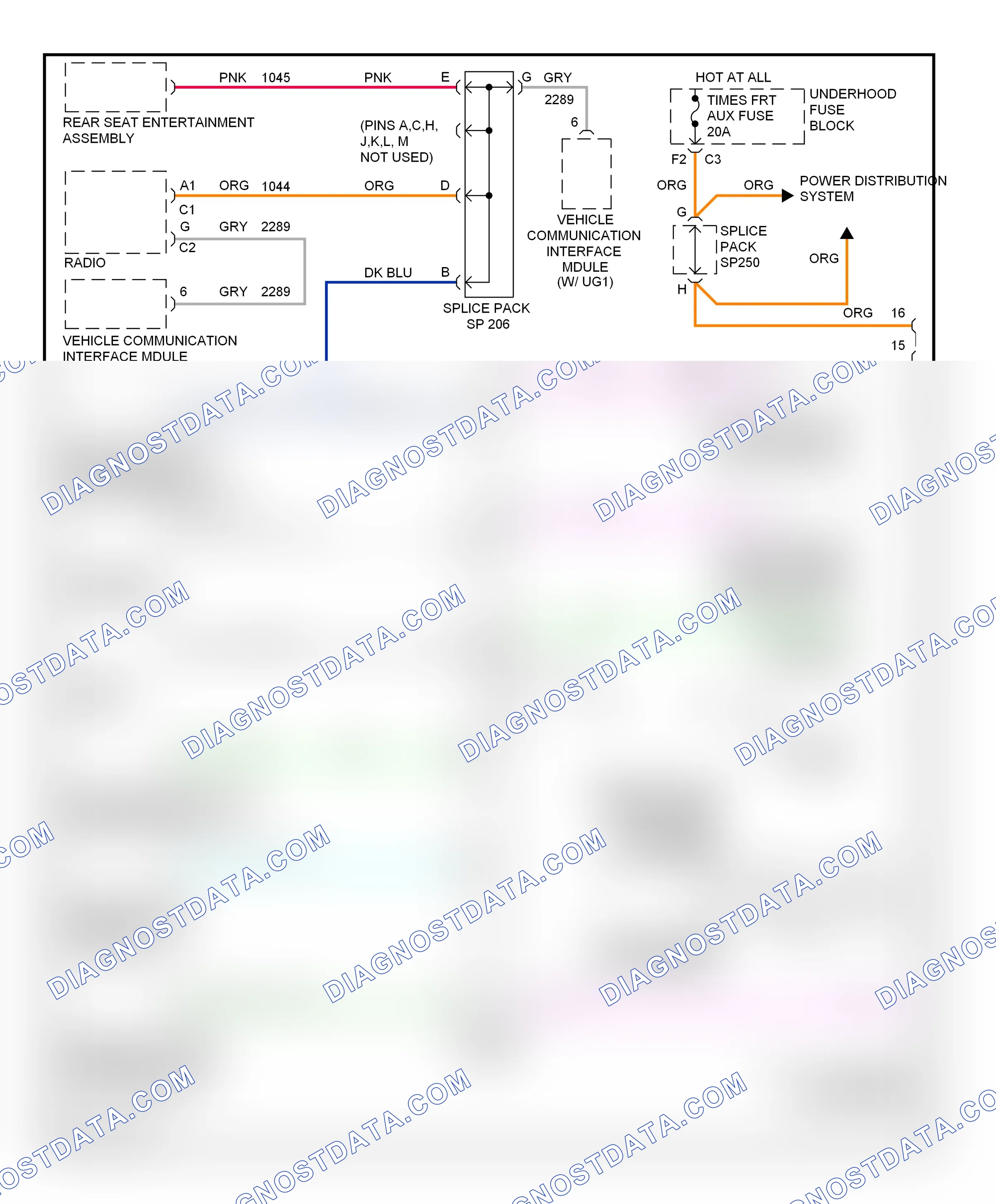Computer data lines — Computer data lines circuit — Computer data lines circuit. Pontiac Aztek I (2001-2005)