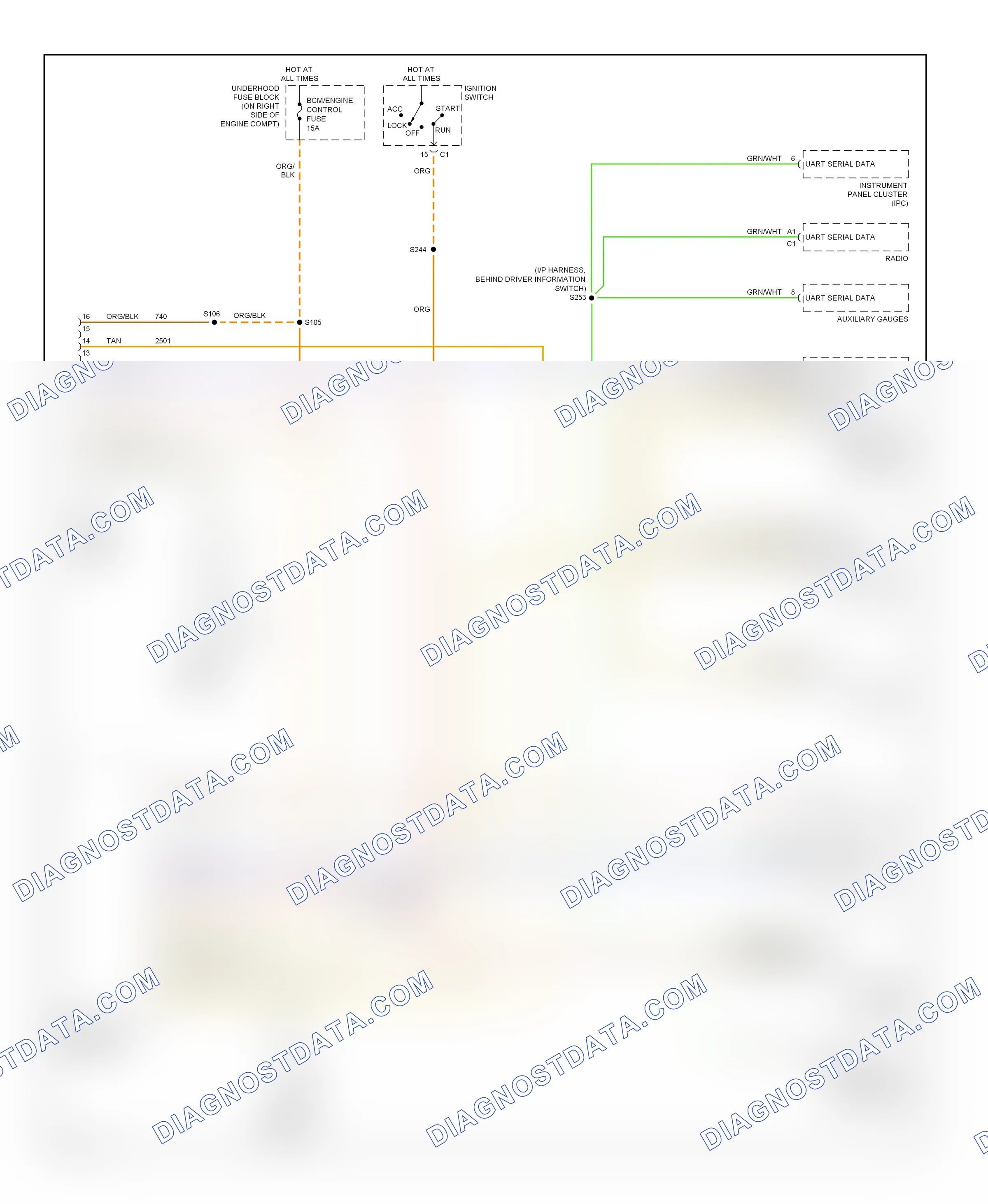 Computer data lines — Computer data lines circuit — Computer data lines circuit. Pontiac GTO IV (2004-2006)