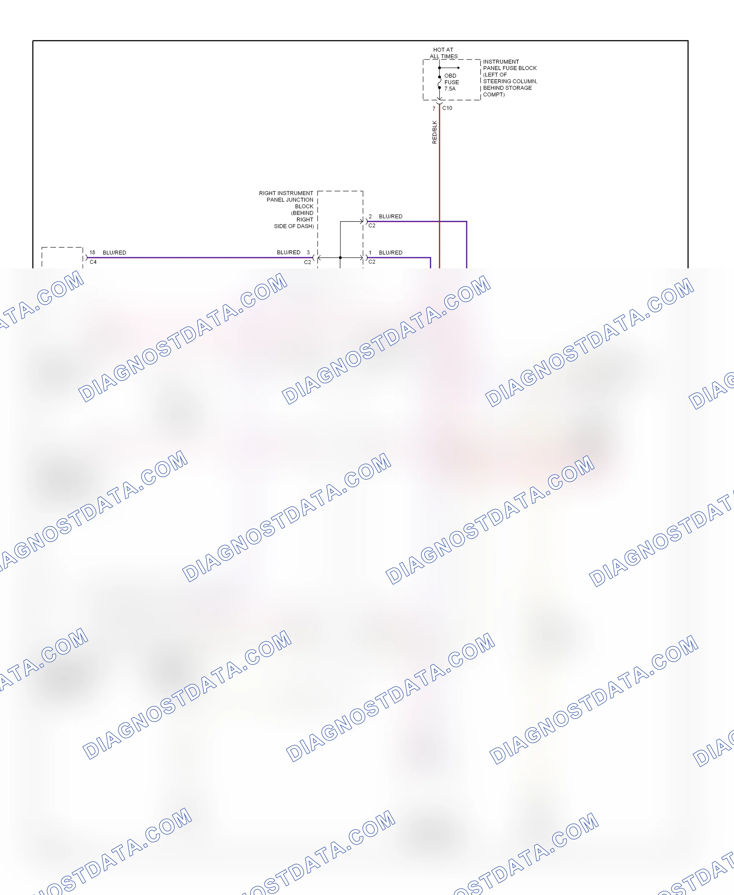 Computer data lines — Computer data lines circuit — Computer data lines circuit. Pontiac Vibe I (2002-2004)