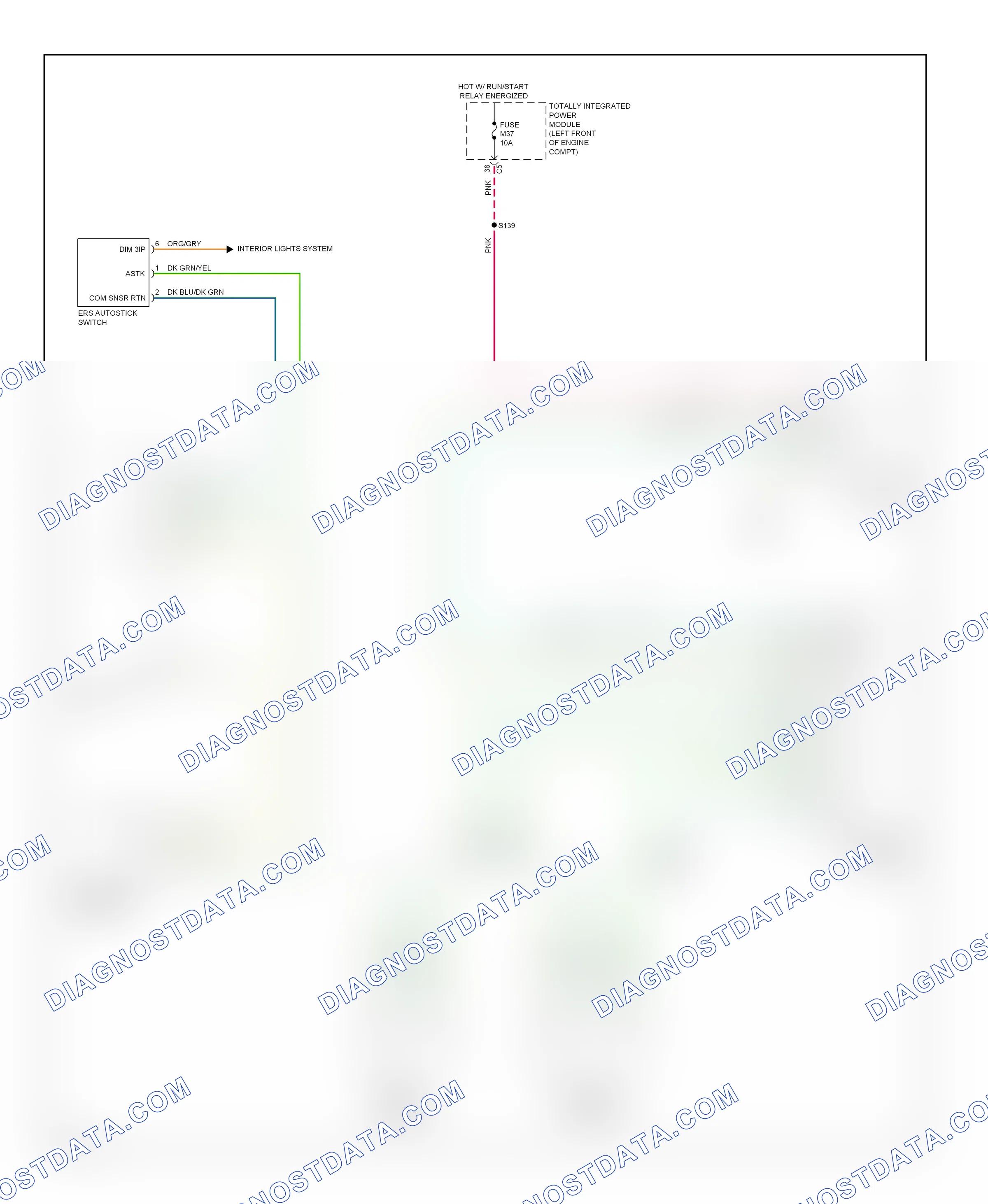 Shift interlock — Shift interlock circuit, with floor shift — Shift interlock circuit, with floor shift. RAM Pickup 1500  (2011-2012)