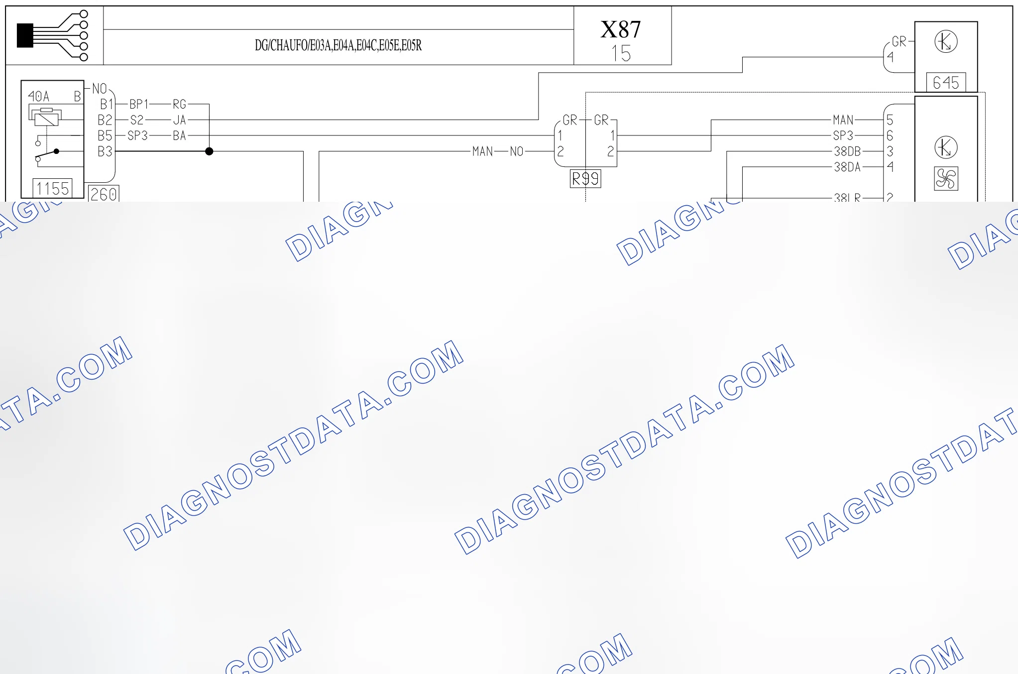 BASIC HEATING — DG/CHAUFO/E03A,E04A,E04C,E05E,E05R — DG/CHAUFO/E03A,E04A,E04C,E05E,E05R. Renault Captur I (2012-2017)