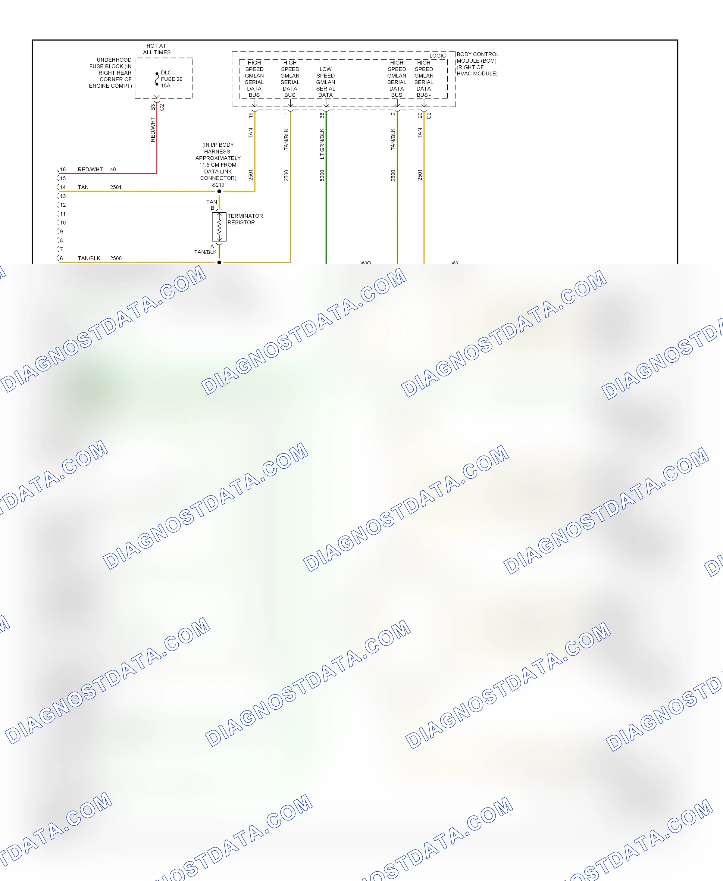 Computer data lines — Computer data lines circuit — Computer data lines circuit. Saturn Sky I (2006-2009)