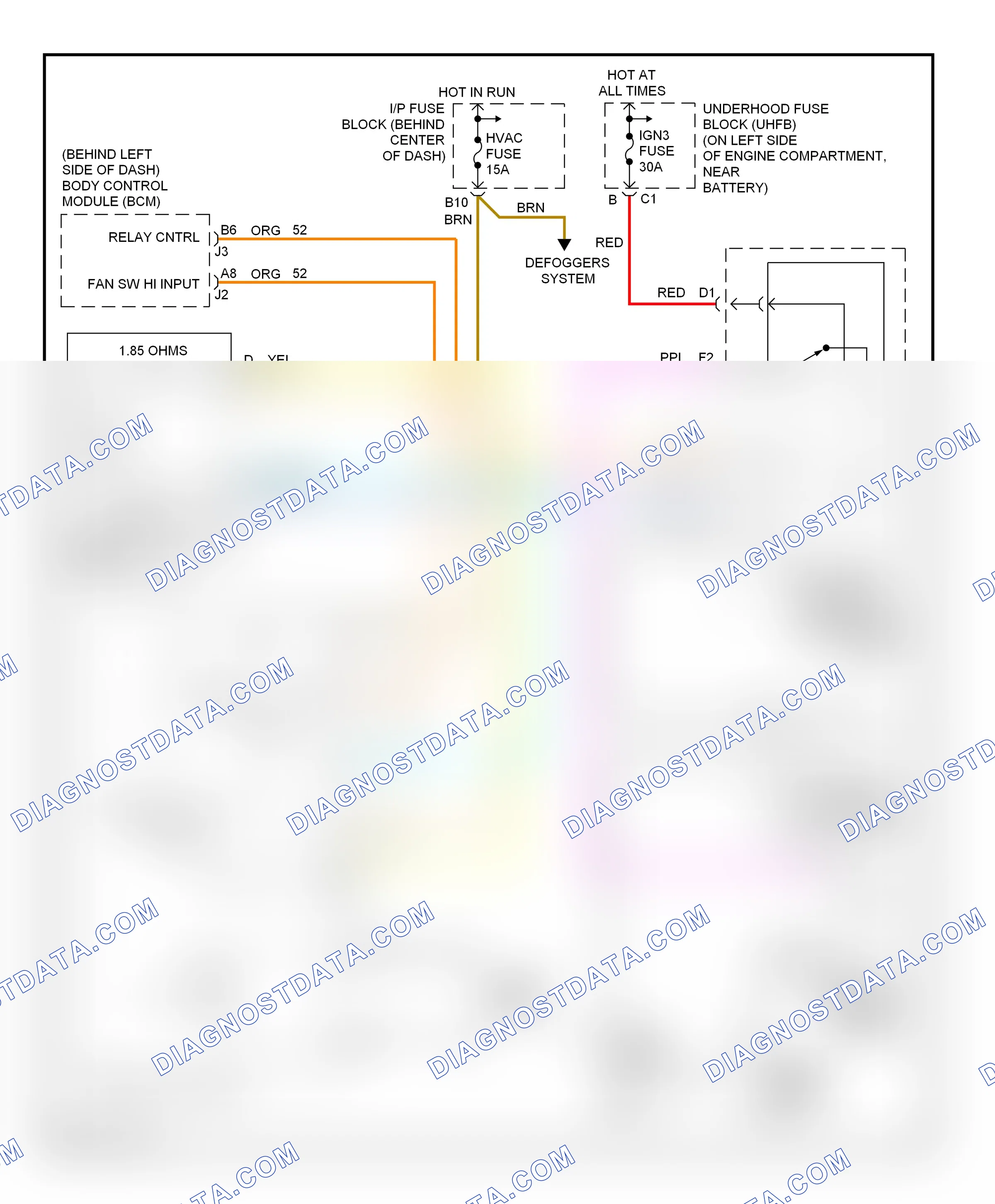 Air conditioning — Heater circuit — Heater circuit. Saturn SL II (1996-2002)