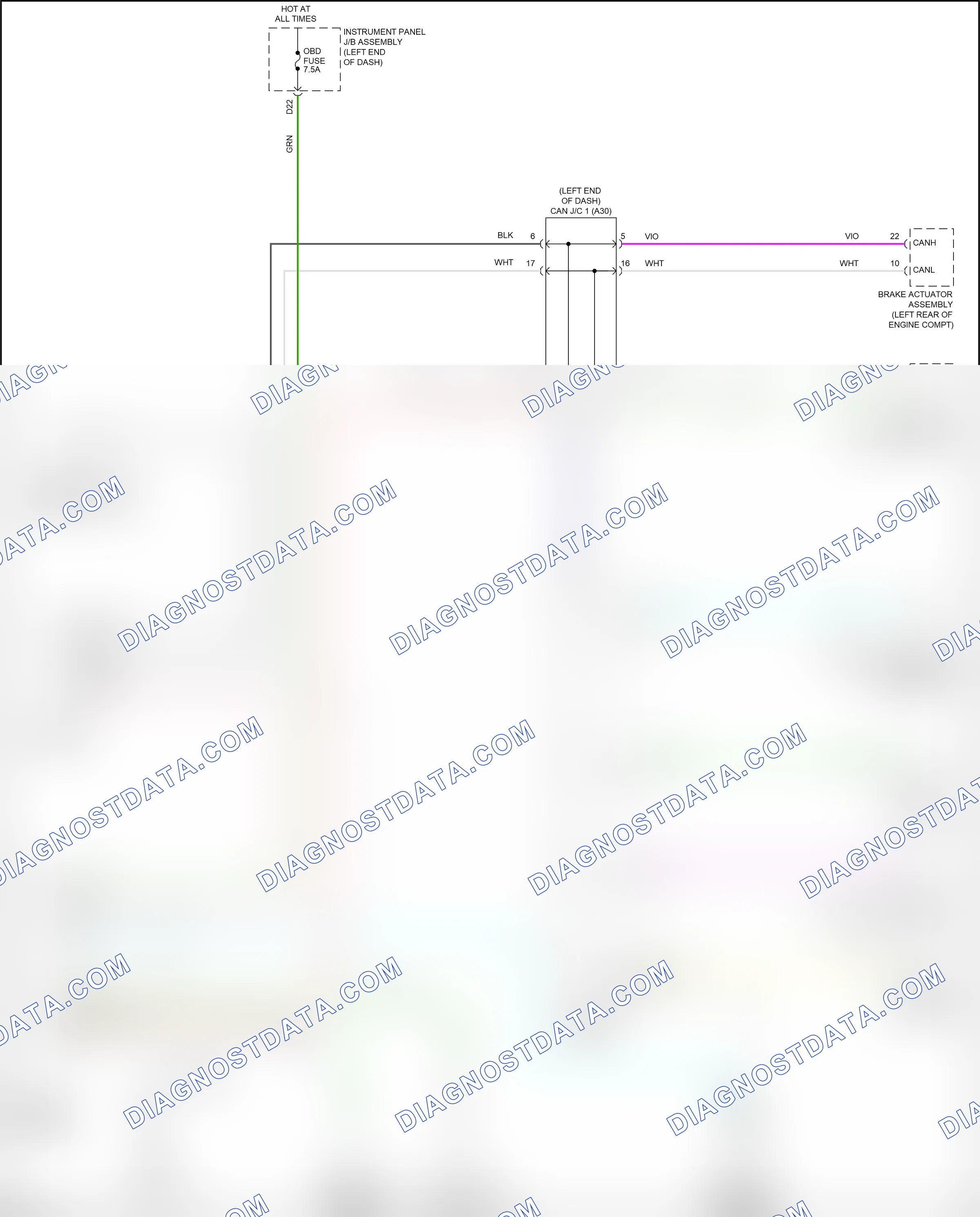 Computer data lines — Computer data lines circuit — Computer data lines circuit. Scion iM I (2015-2016)