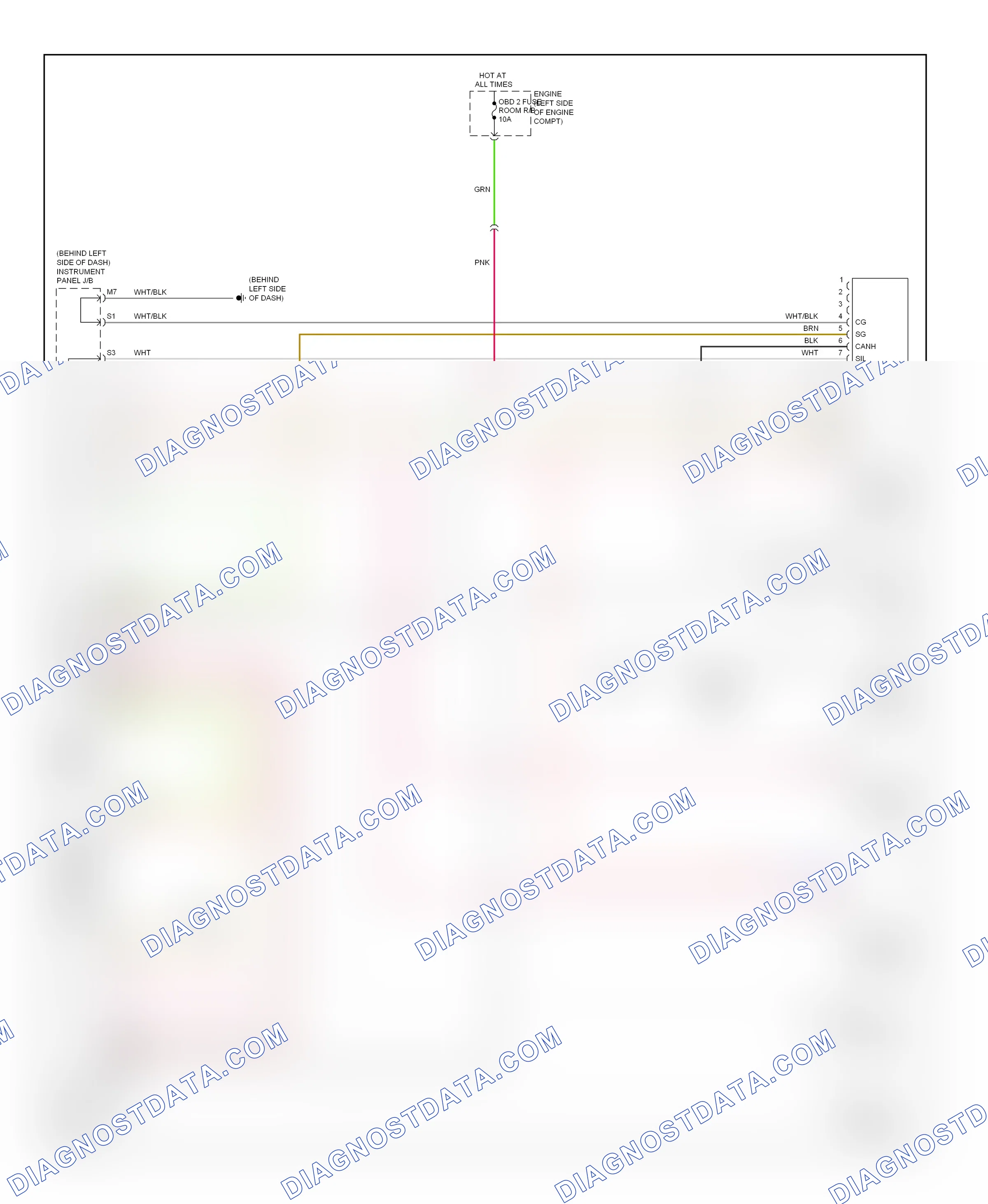 Computer data lines — Computer data lines circuit — Computer data lines circuit. Scion tC I facelift (2007-2010)
