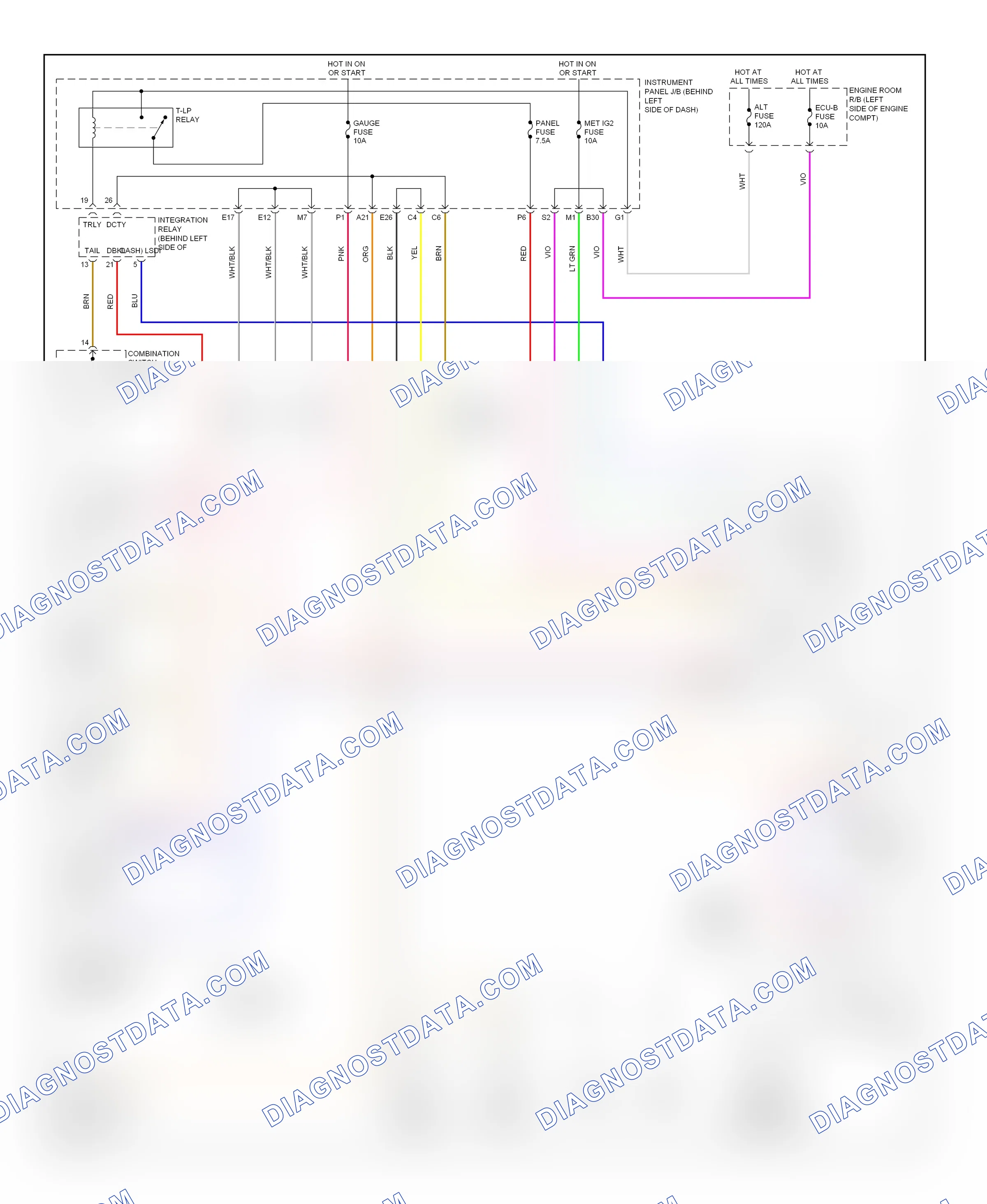 Warning systems — Chime circuit — Chime circuit. Scion tC I facelift (2007-2010)