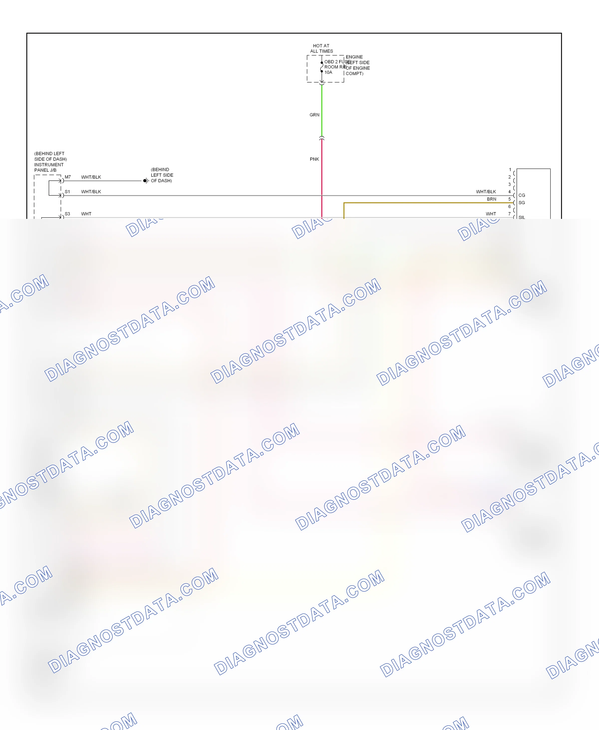 Computer data lines — Computer data lines circuit — Computer data lines circuit. Scion tC I (2004-2007)