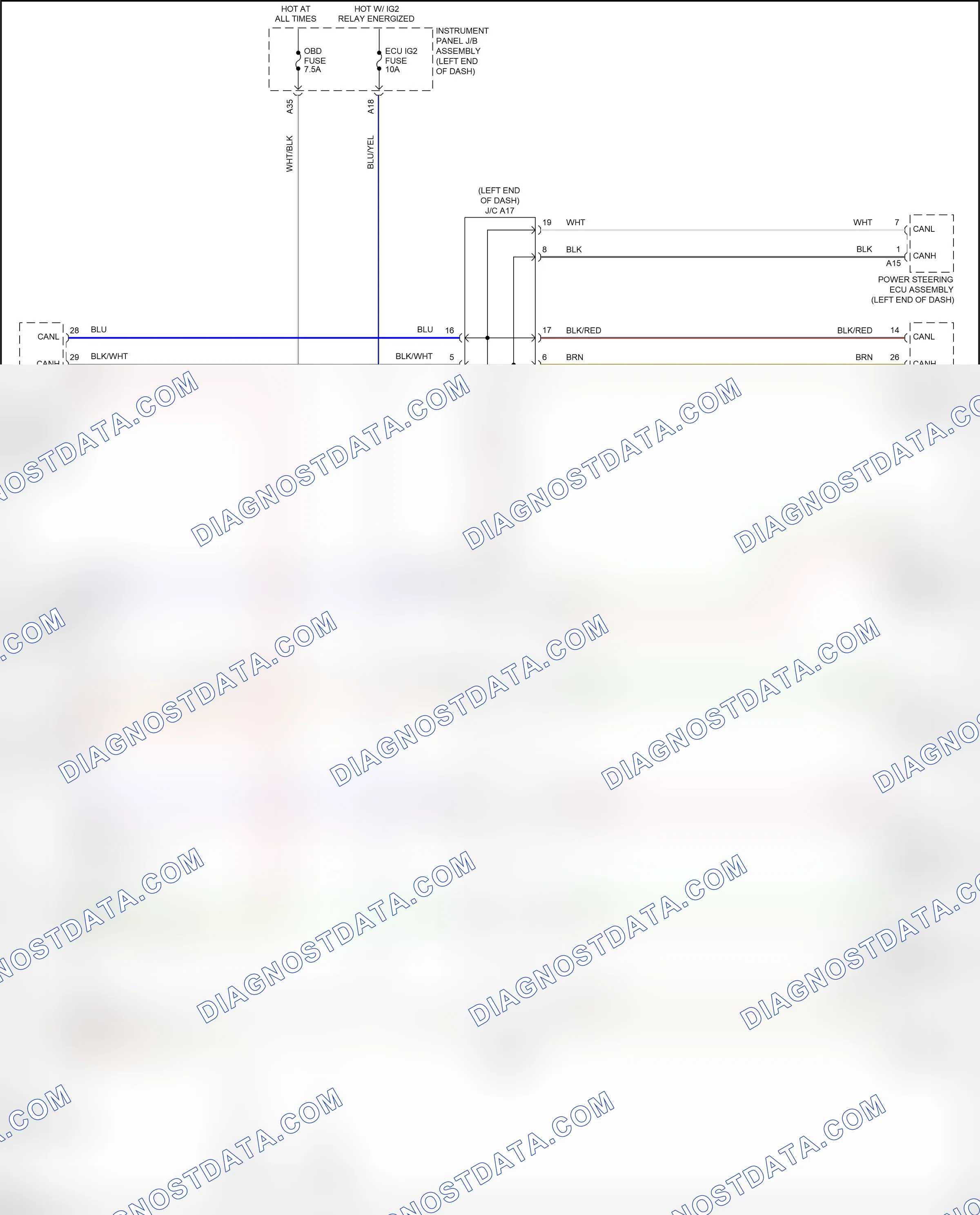 Computer data lines — Computer data lines circuit — Computer data lines circuit. Subaru BRZ ZC facelift (2016-2020)