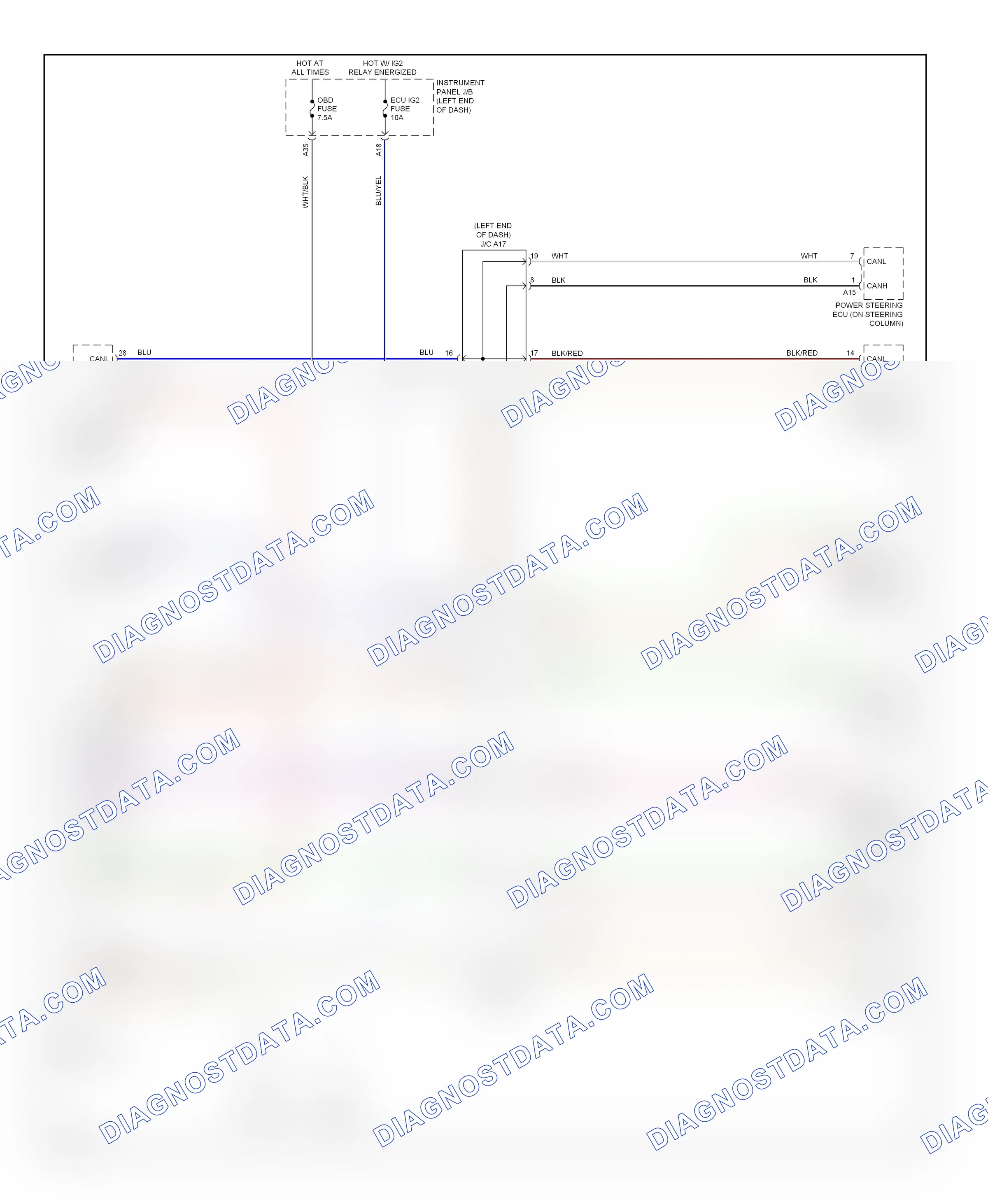 Computer data lines — Computer data lines circuit — Computer data lines circuit. Subaru BRZ ZC (2012-2016)