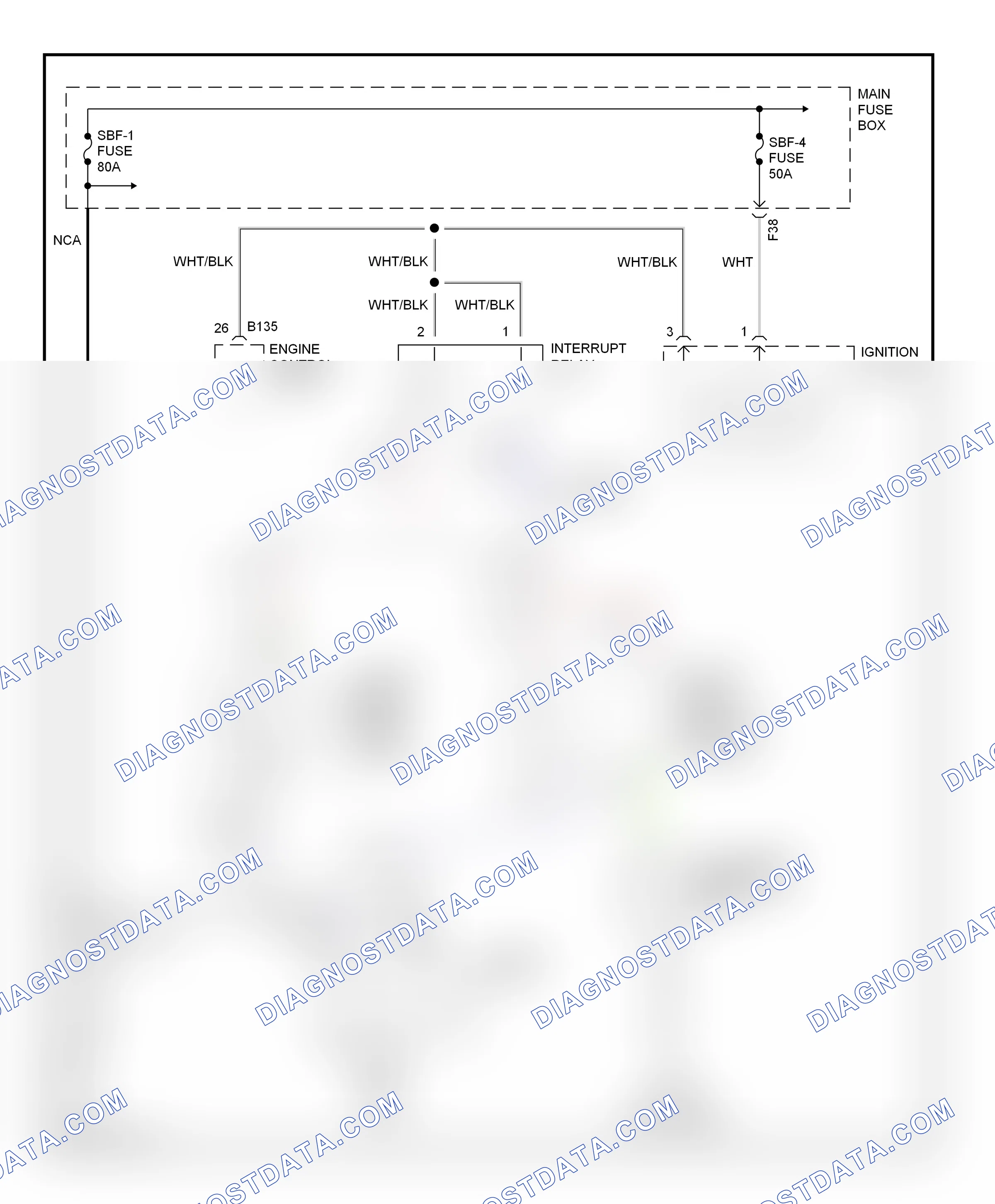Starting/charging — Starting circuit — Starting circuit. Subaru Forester SF facelift (2000-2002)
