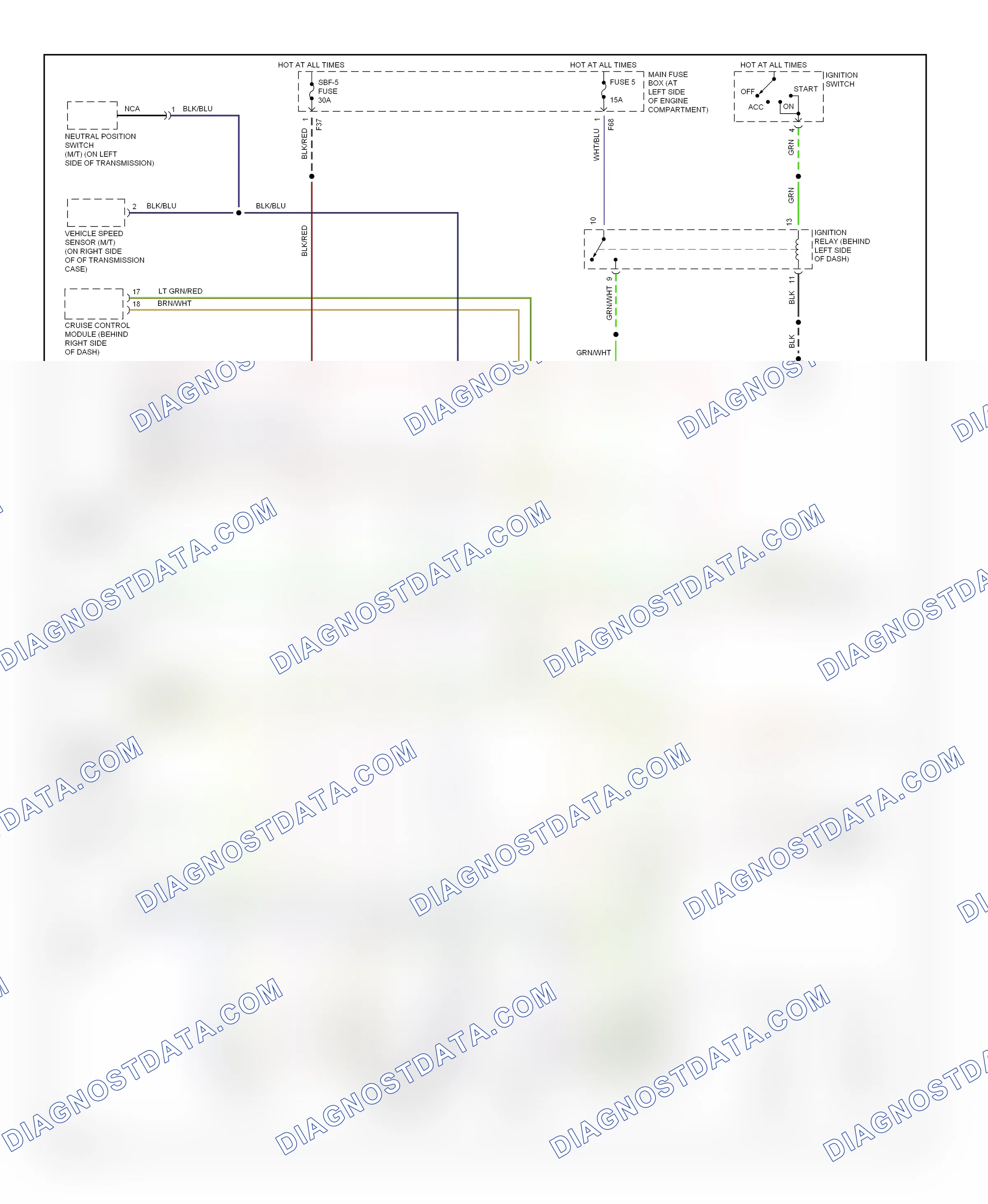 Computer data lines — Computer data lines circuit — Computer data lines circuit. Subaru Forester SG (2002-2005)