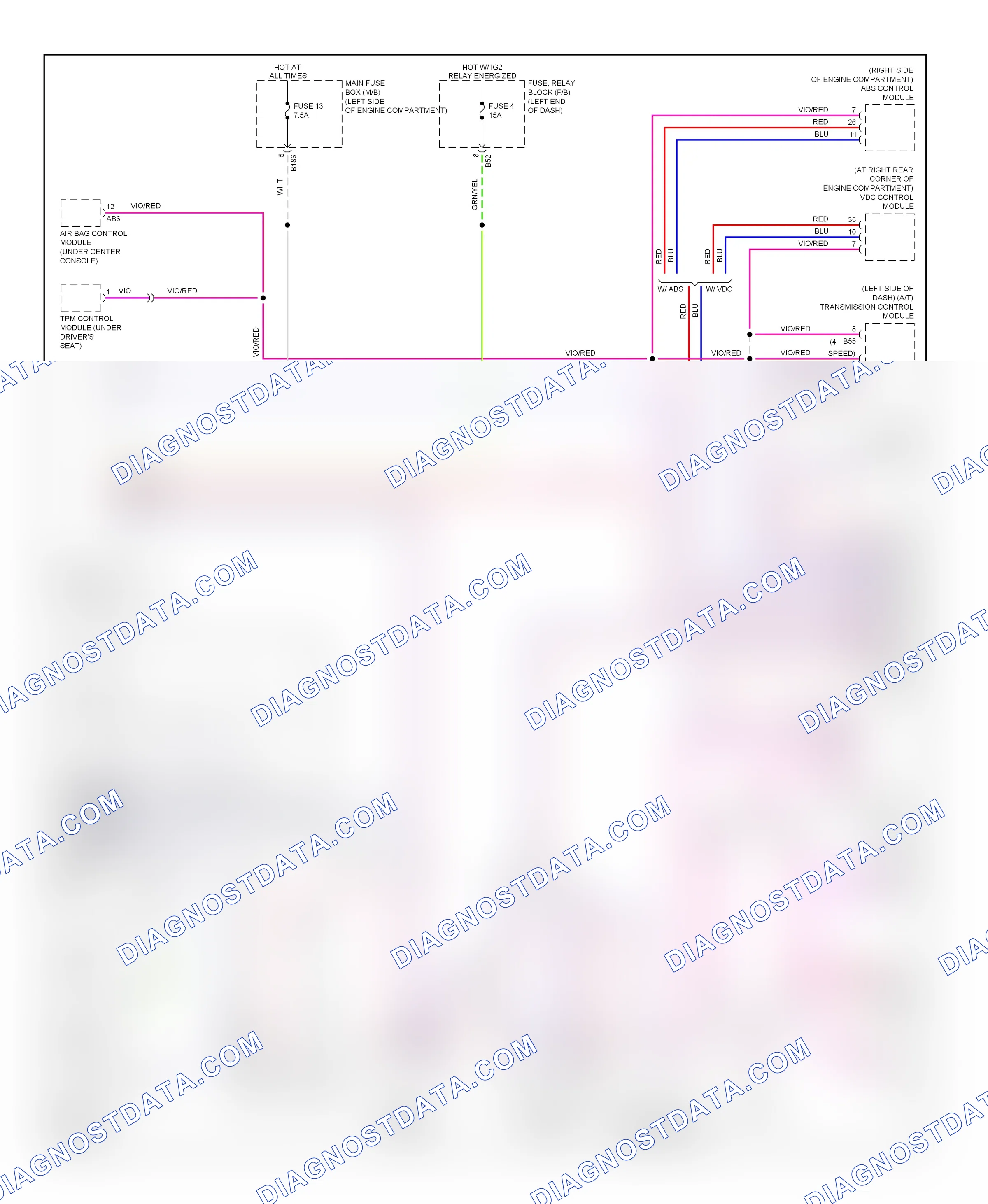 Computer data lines — Computer data lines circuit — Computer data lines circuit. Subaru Legacy BL/BP facelift (2006-2009)