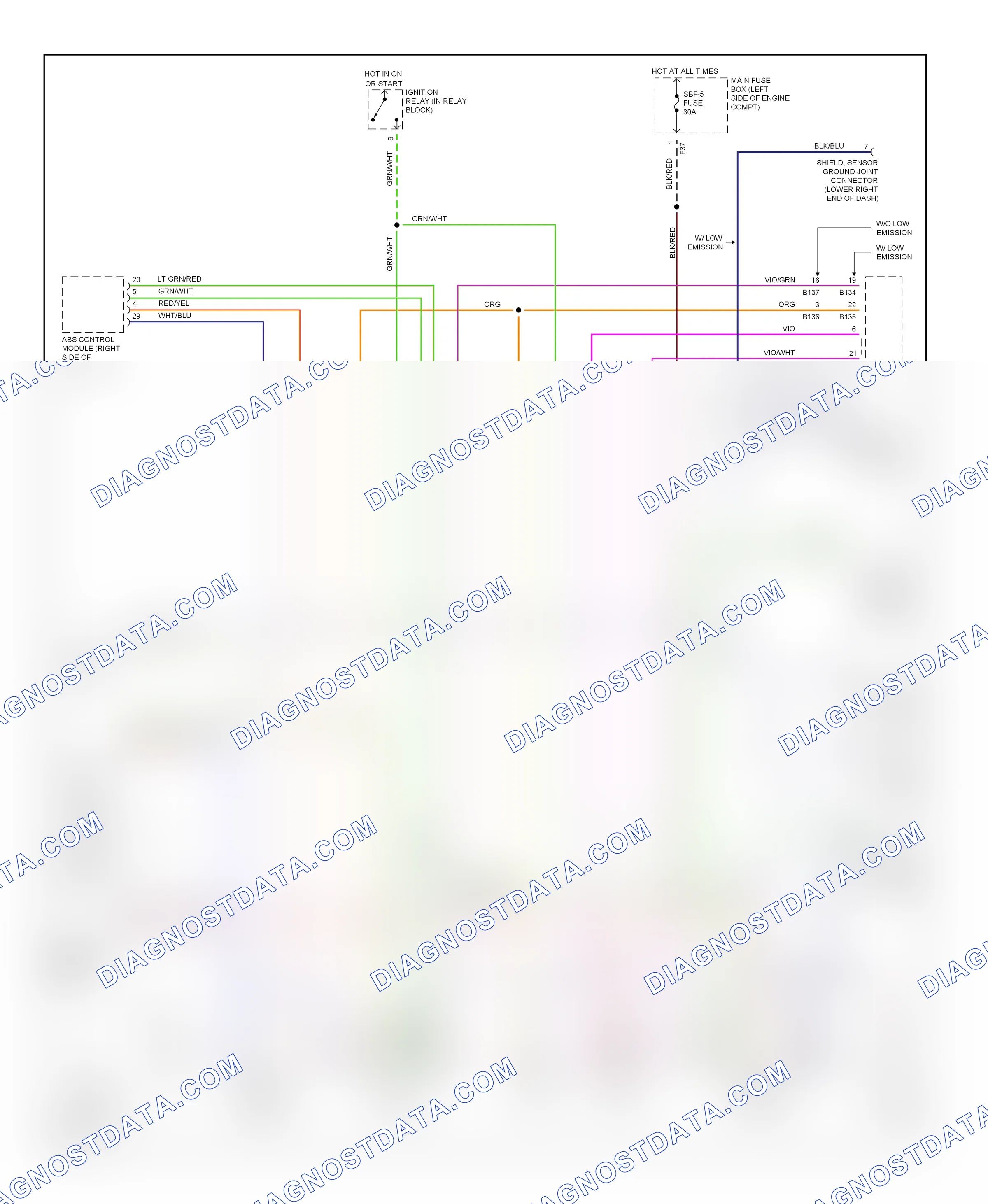 Computer data lines — Computer data lines circuit — Computer data lines circuit. Subaru Legacy BL/BP (2003-2006)