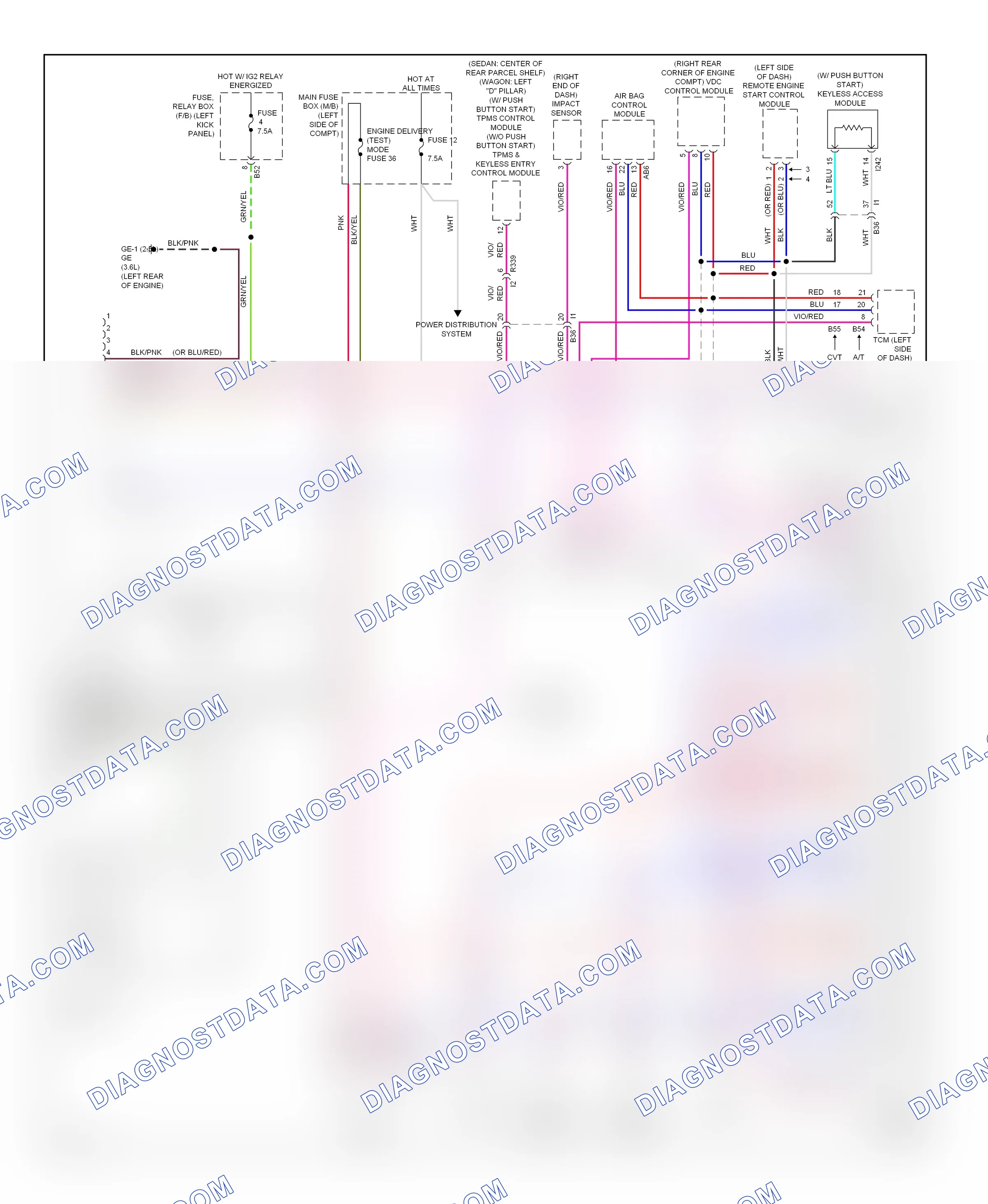 Computer data lines — Computer data lines circuit — Computer data lines circuit. Subaru Legacy BM/BR facelift (2012-2014)