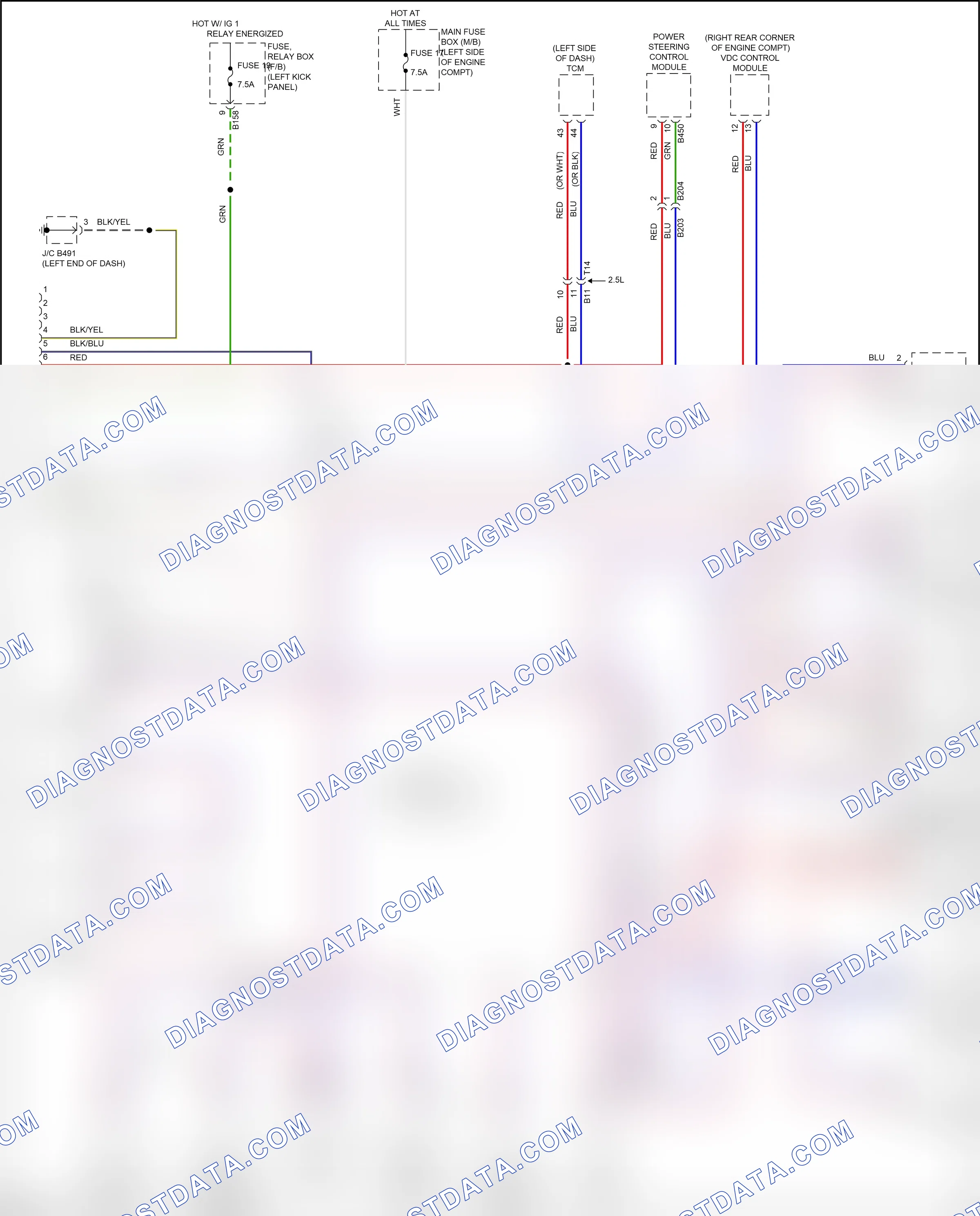 Computer data lines — Computer data lines circuit — Computer data lines circuit. Subaru Legacy BN/BS (2014-2017)