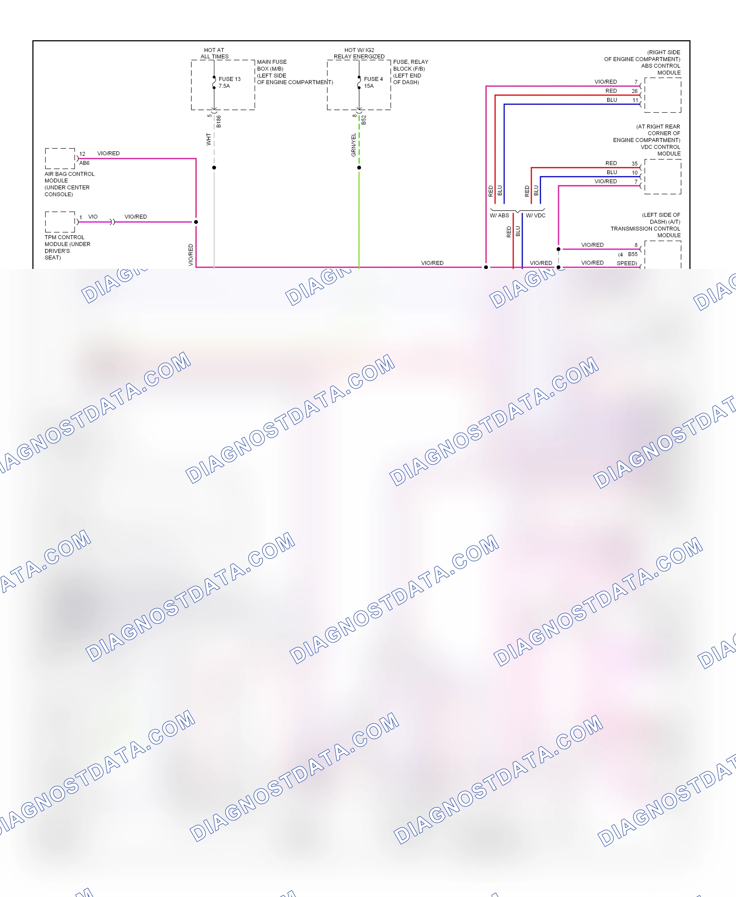 Computer data lines — Computer data lines circuit — Computer data lines circuit. Subaru Outback BP facelift (2006-2009)