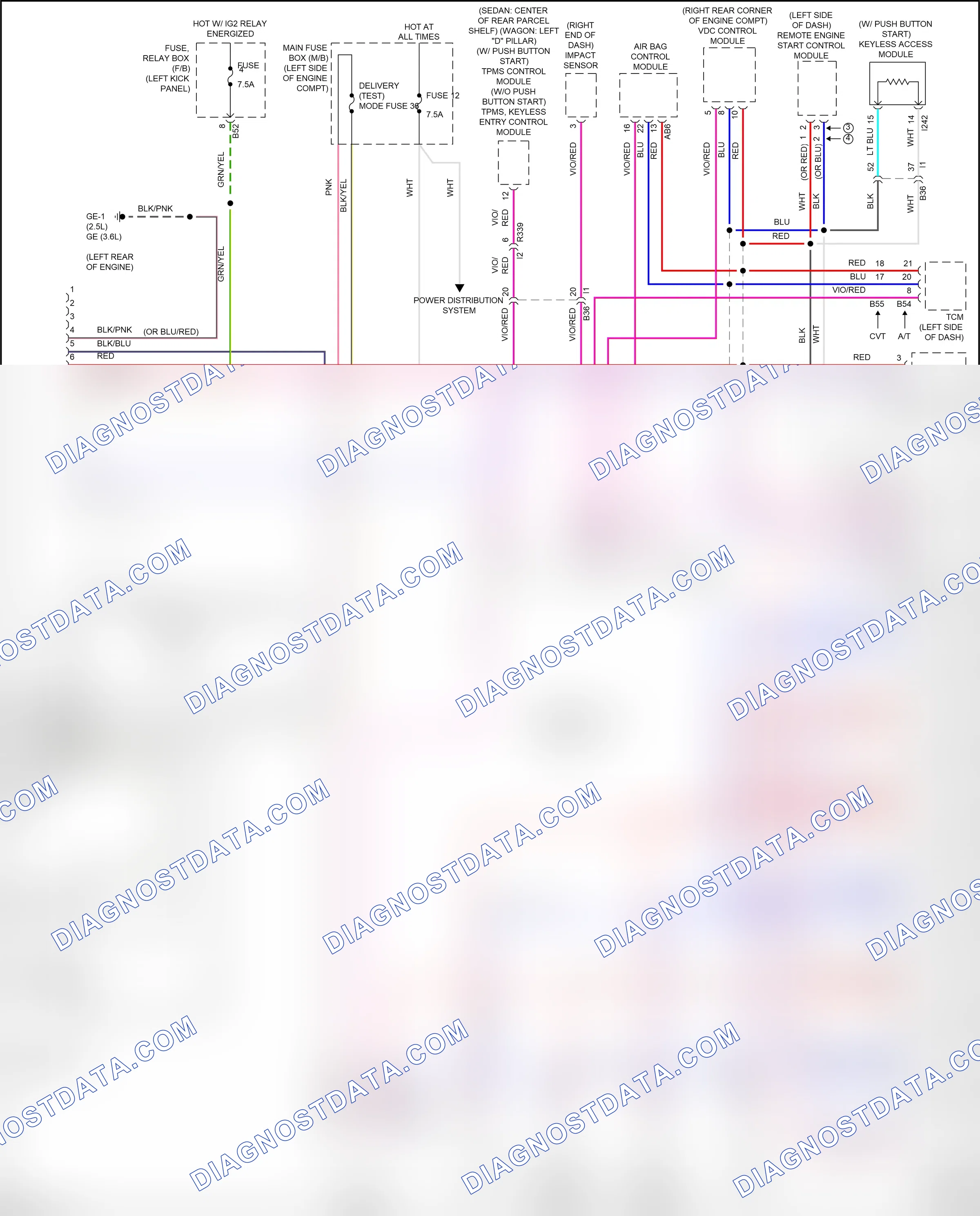 Computer data lines — Computer data lines circuit — Computer data lines circuit. Subaru Outback BR facelift (2012-2014)