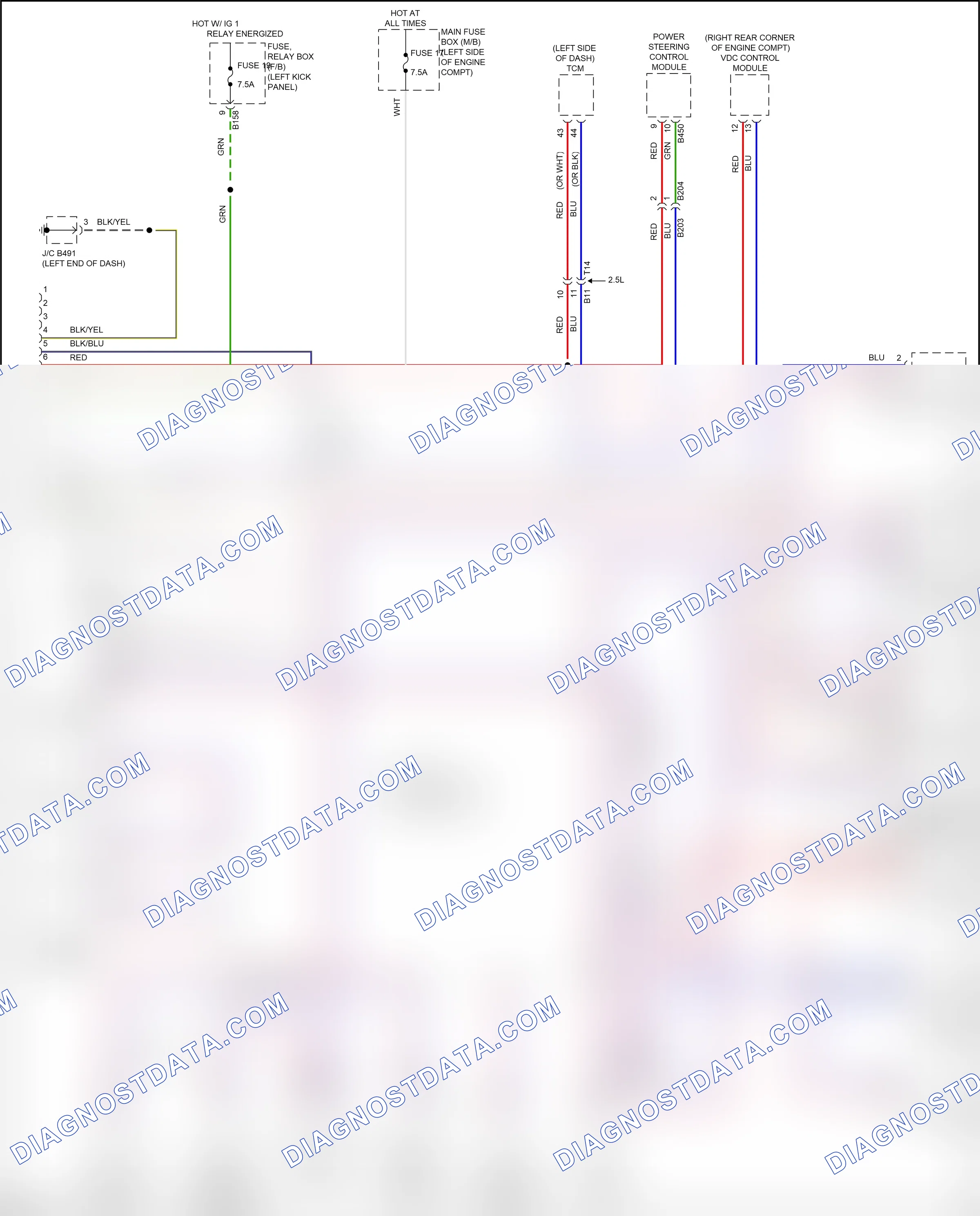 Computer data lines — Computer data lines circuit — Computer data lines circuit. Subaru Outback BS (2014-2018)