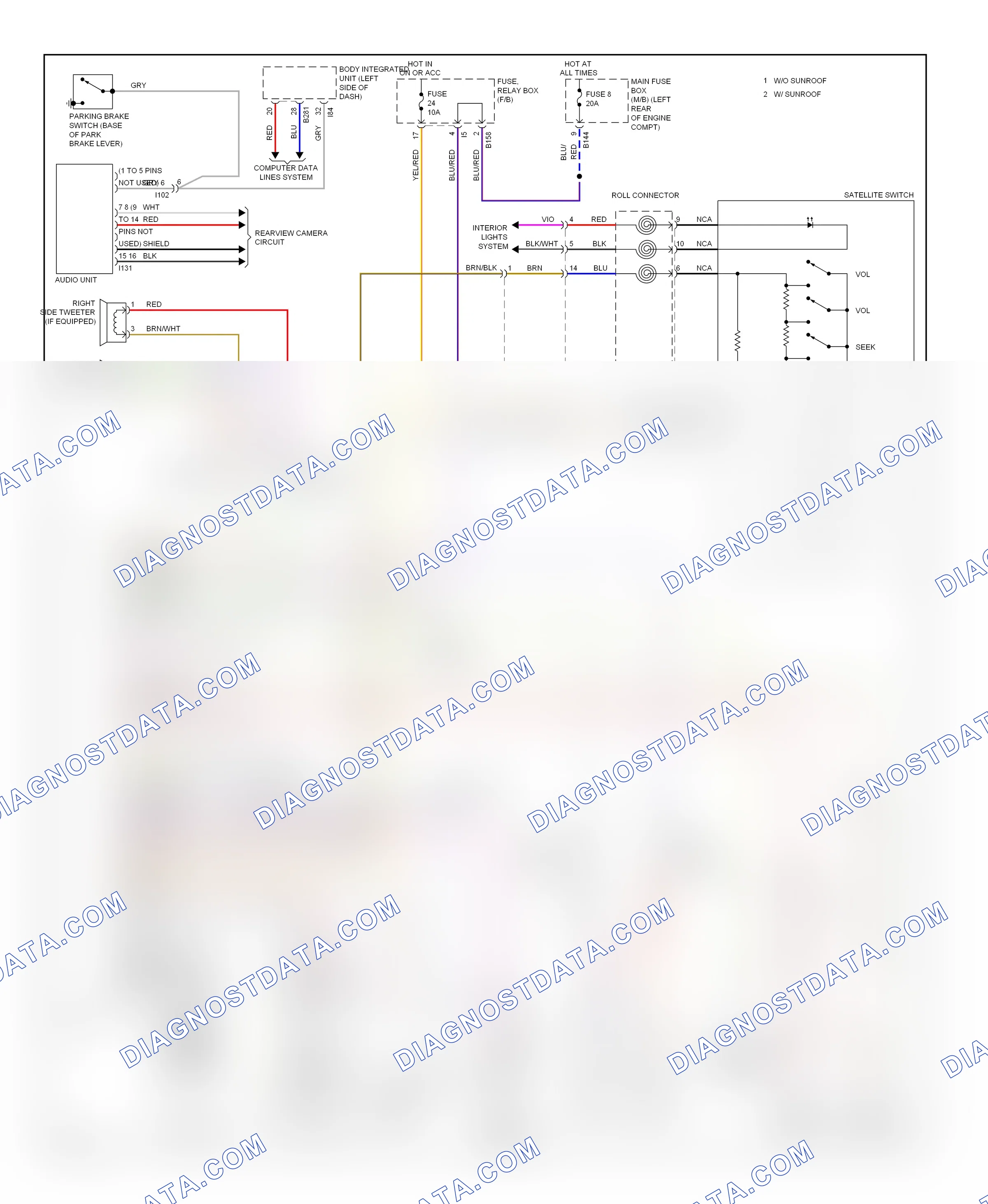 Navigation — Navigation circuit, without hev — Navigation circuit, without hev. Subaru XV GP (2011-2016)