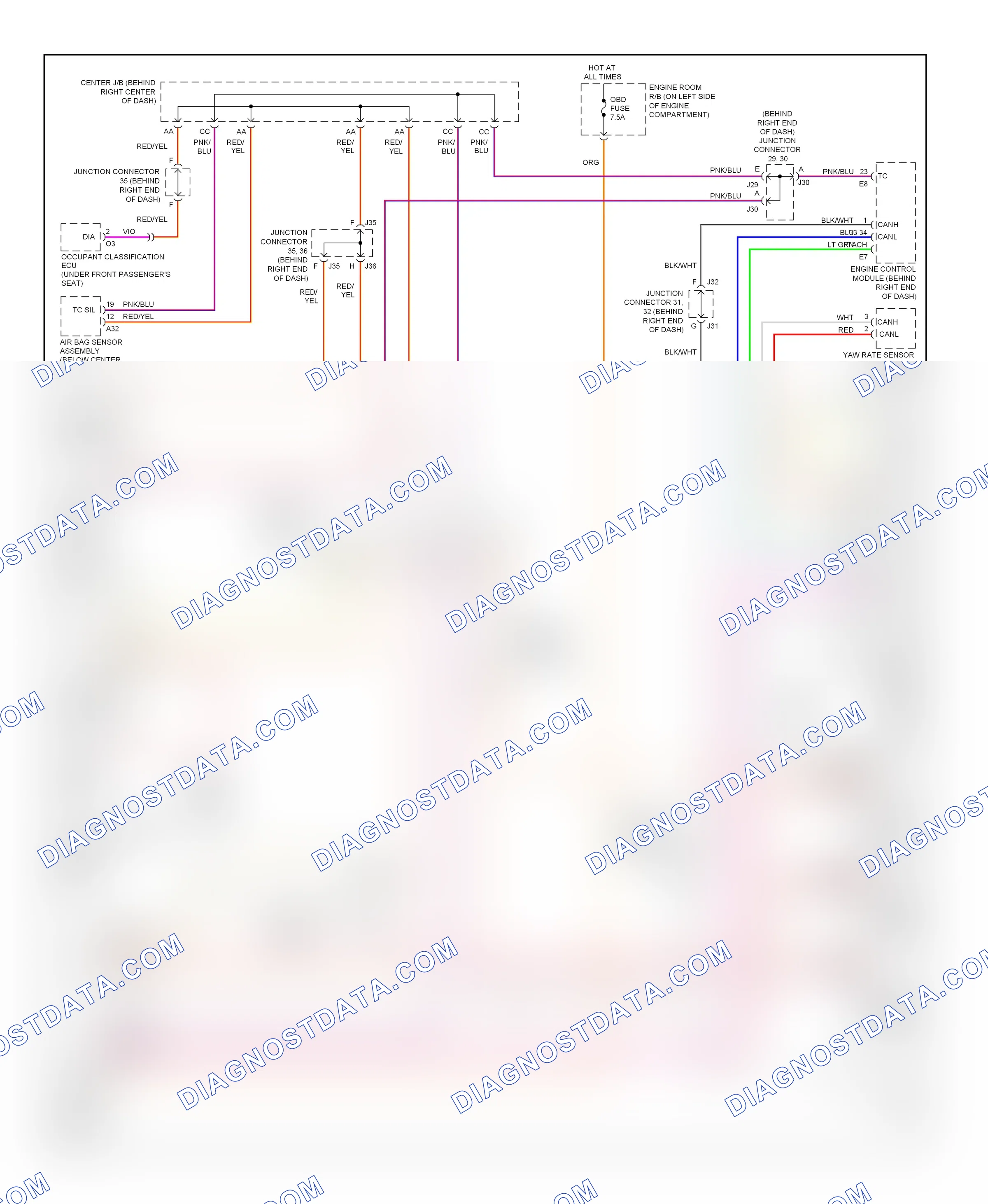 Computer data lines — Computer data lines circuit — Computer data lines circuit. Toyota 4Runner IV facelift (2005-2009)