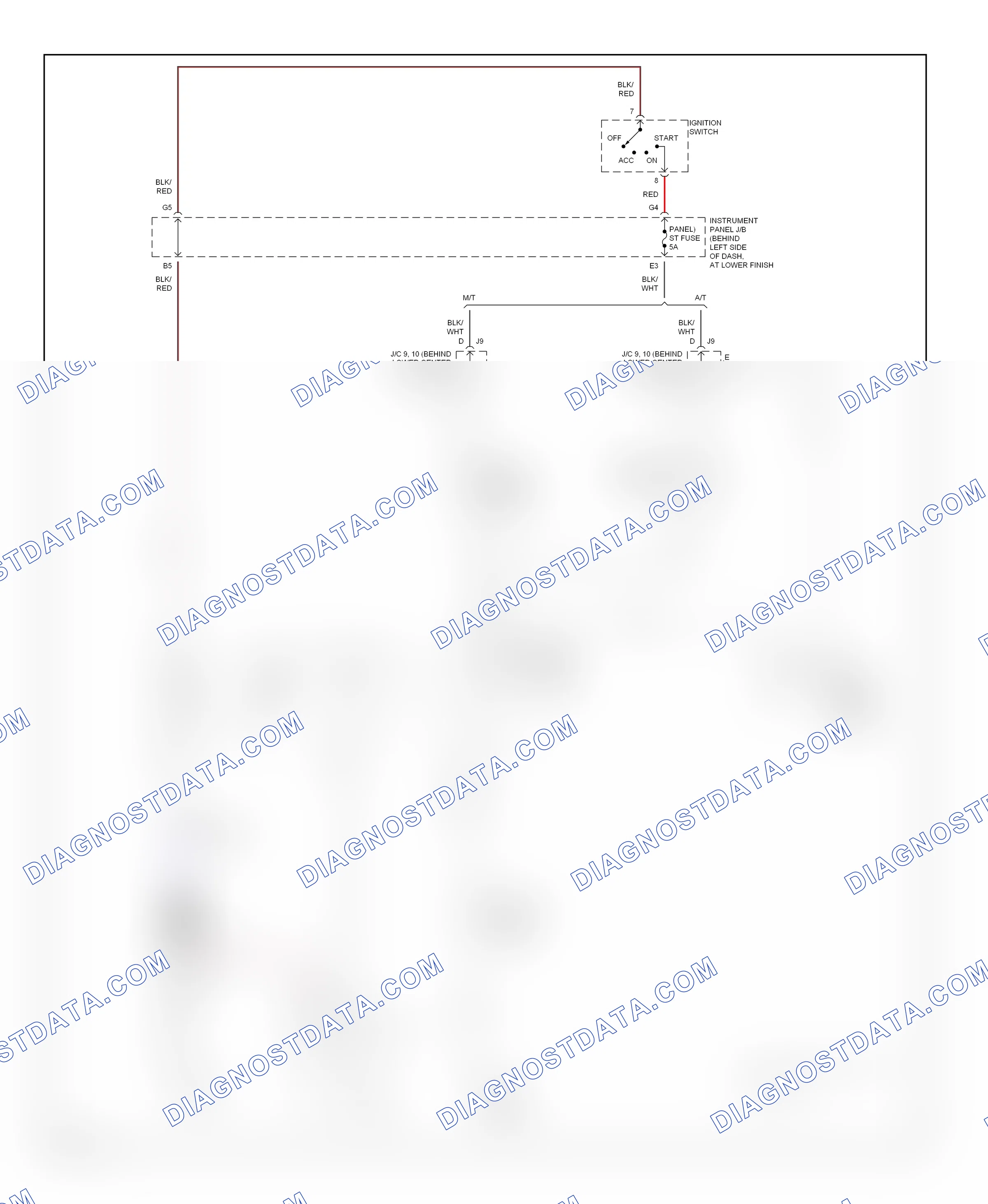 Starting/charging — Starting circuit — Starting circuit. Toyota Corolla IX (2000-2004)