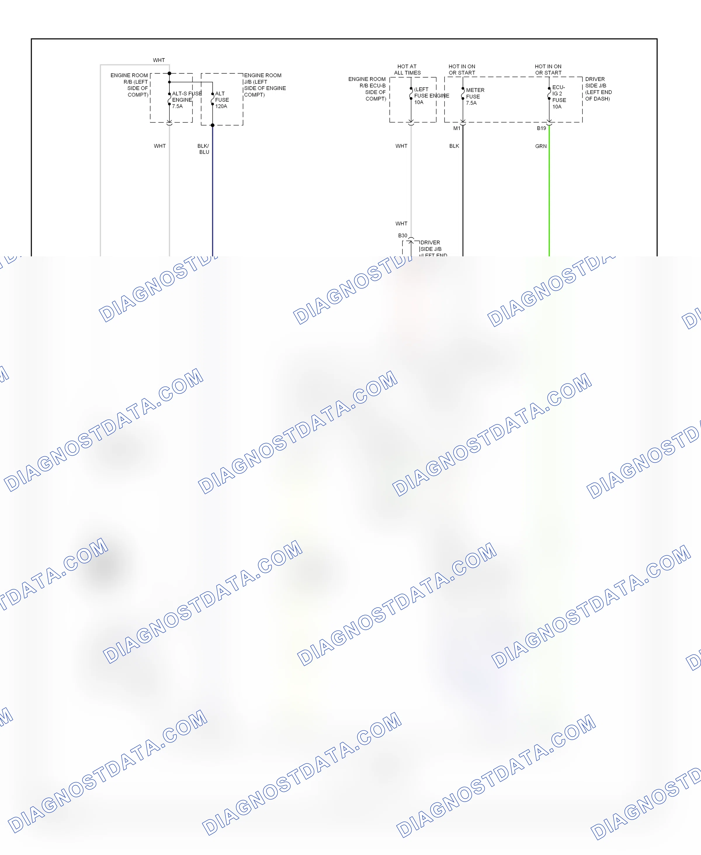 Starting/charging — Charging circuit — Charging circuit. Toyota Matrix E140 (2008-2014)