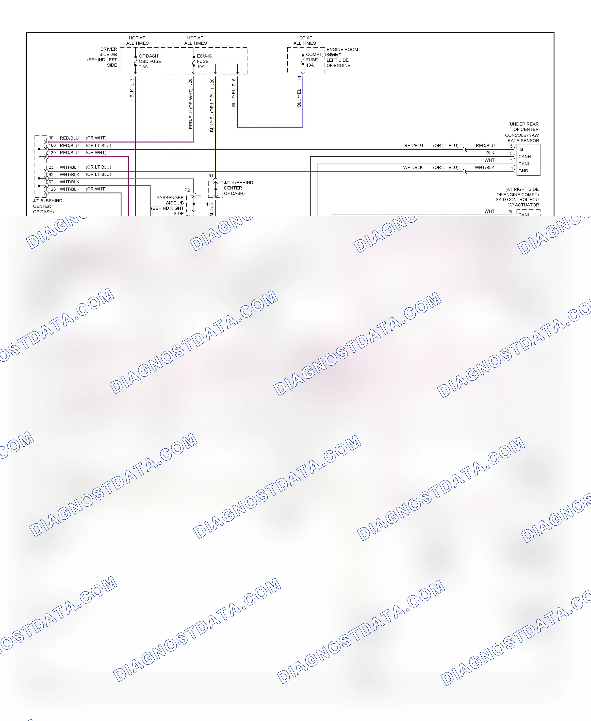Computer data lines — Computer data lines circuit — Computer data lines circuit. Toyota RAV4 II facelift (2003-2006)