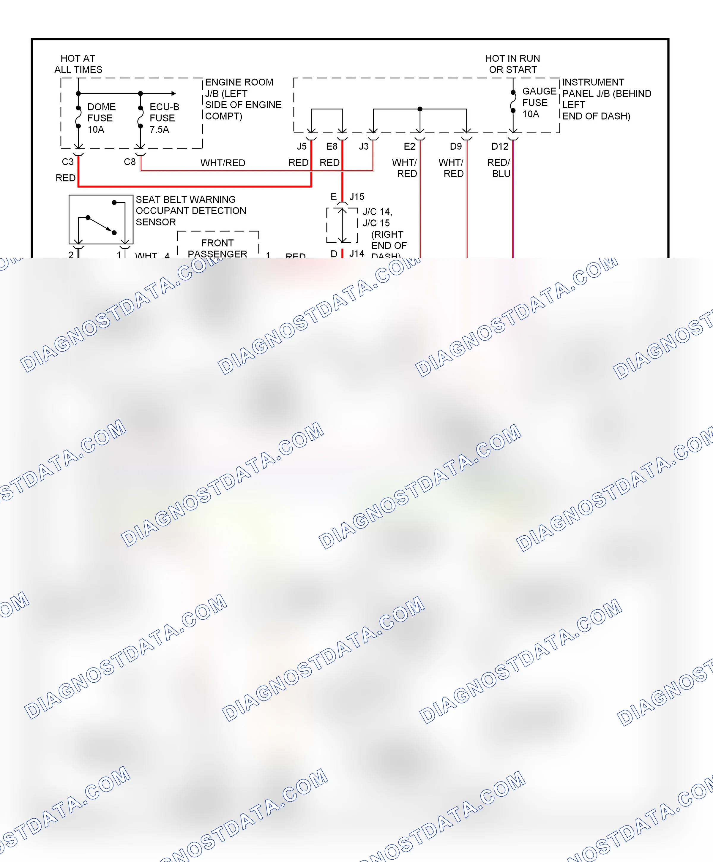 Warning systems — Warning system circuits — Warning system circuits. Toyota Sequoia I (2000-2004)