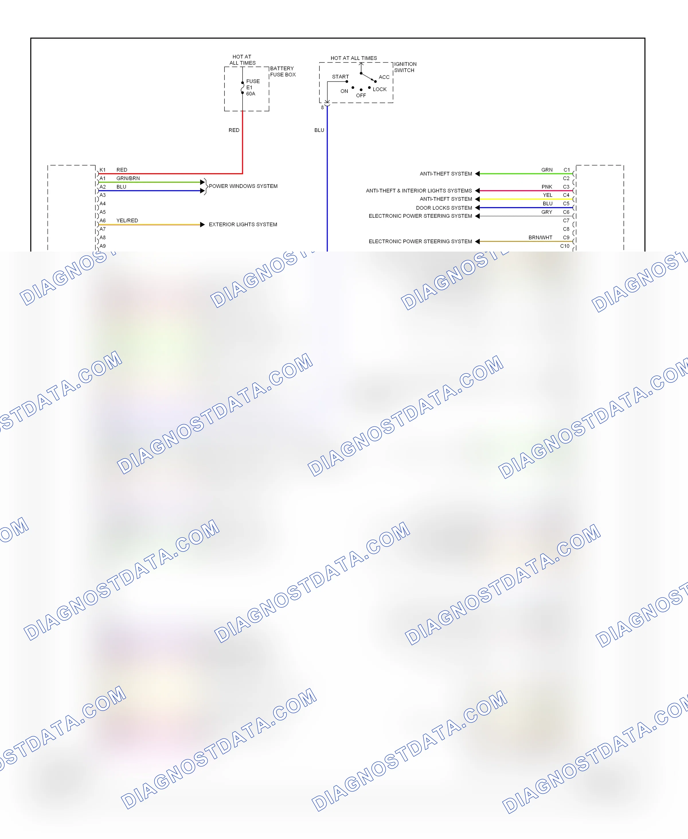 Body control modules — Rear electronic module circuit — Rear electronic module circuit. Volvo S60 I facelift (2004-2009)
