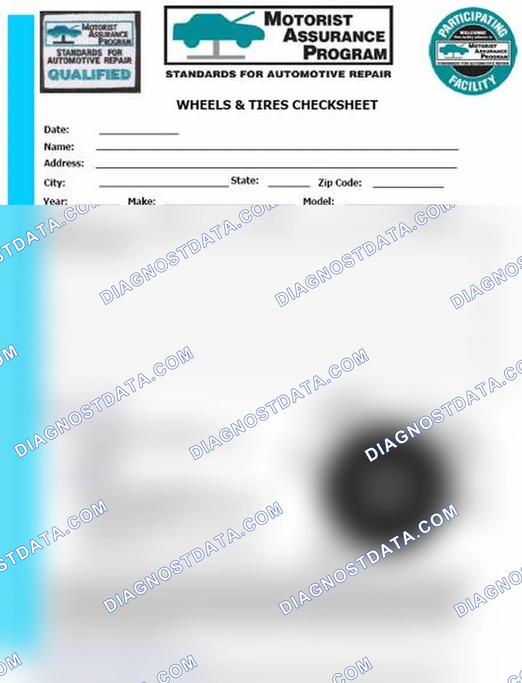 Scheme 34: Wheels & Tires Checksheet (1 Of 2)